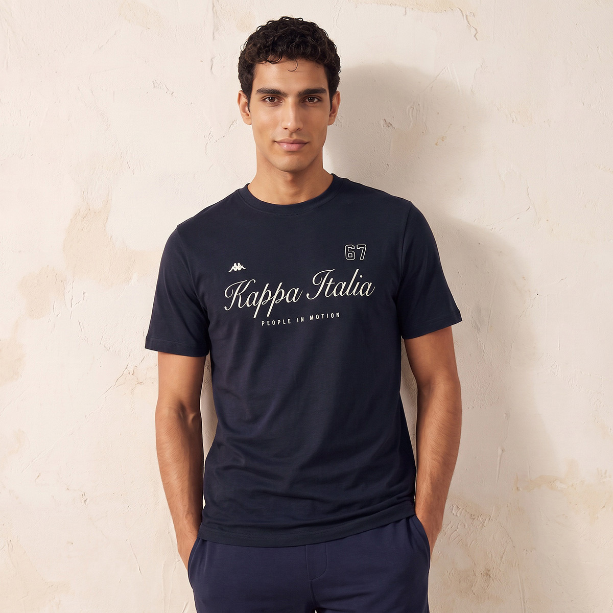 Kappa Logo Print Cotton T-shirt-men-clothing-sportswearandactivewear-tshirtsandpolos-image-1