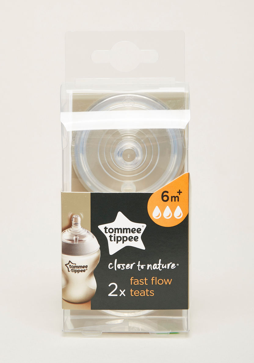 Tommee Tippee Closer to Nature Fast Flow Teat - Set of 2-Bottles and Teats-image-3