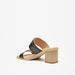 Le Confort Buckle Accent Slip-On Sandals with Block Heels-Women%27s Heel Sandals-thumbnail-2