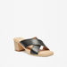 Le Confort Cross Strap Slip-On Sandals with Block Heels-Women%27s Heel Sandals-thumbnailMobile-1