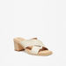 Le Confort Cross Strap Slip-On Sandals with Block Heels-Women%27s Heel Sandals-thumbnailMobile-1