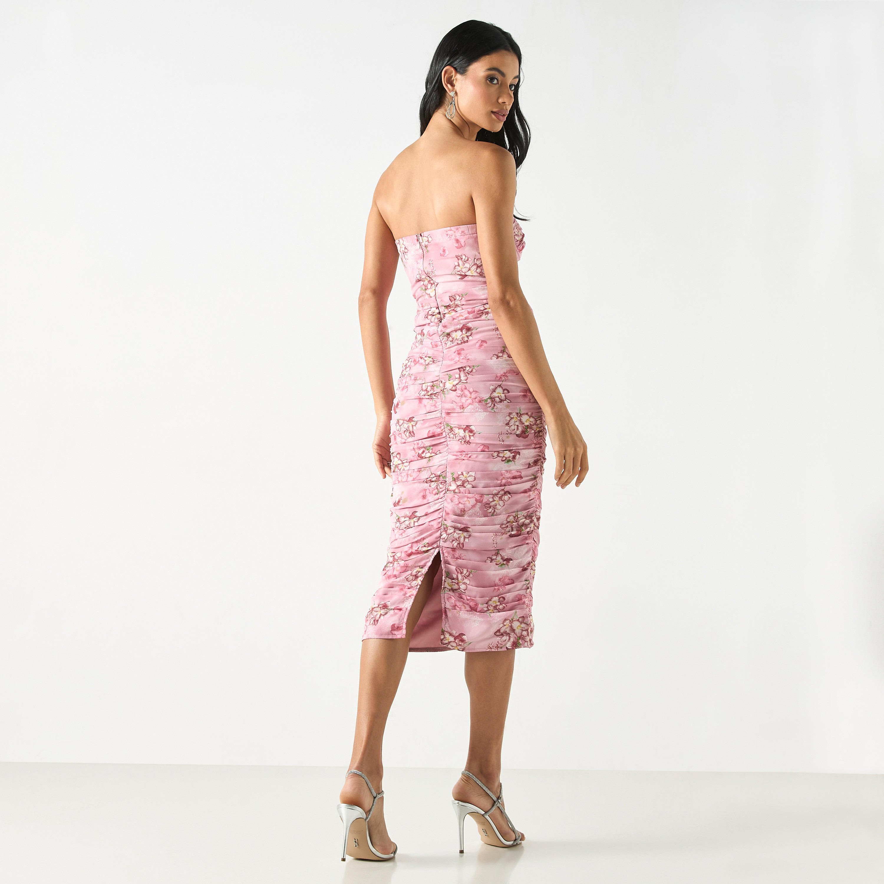 All-Over Floral Print Ruched Bodycon Tube Dress-women-clothing-dresses-image-3