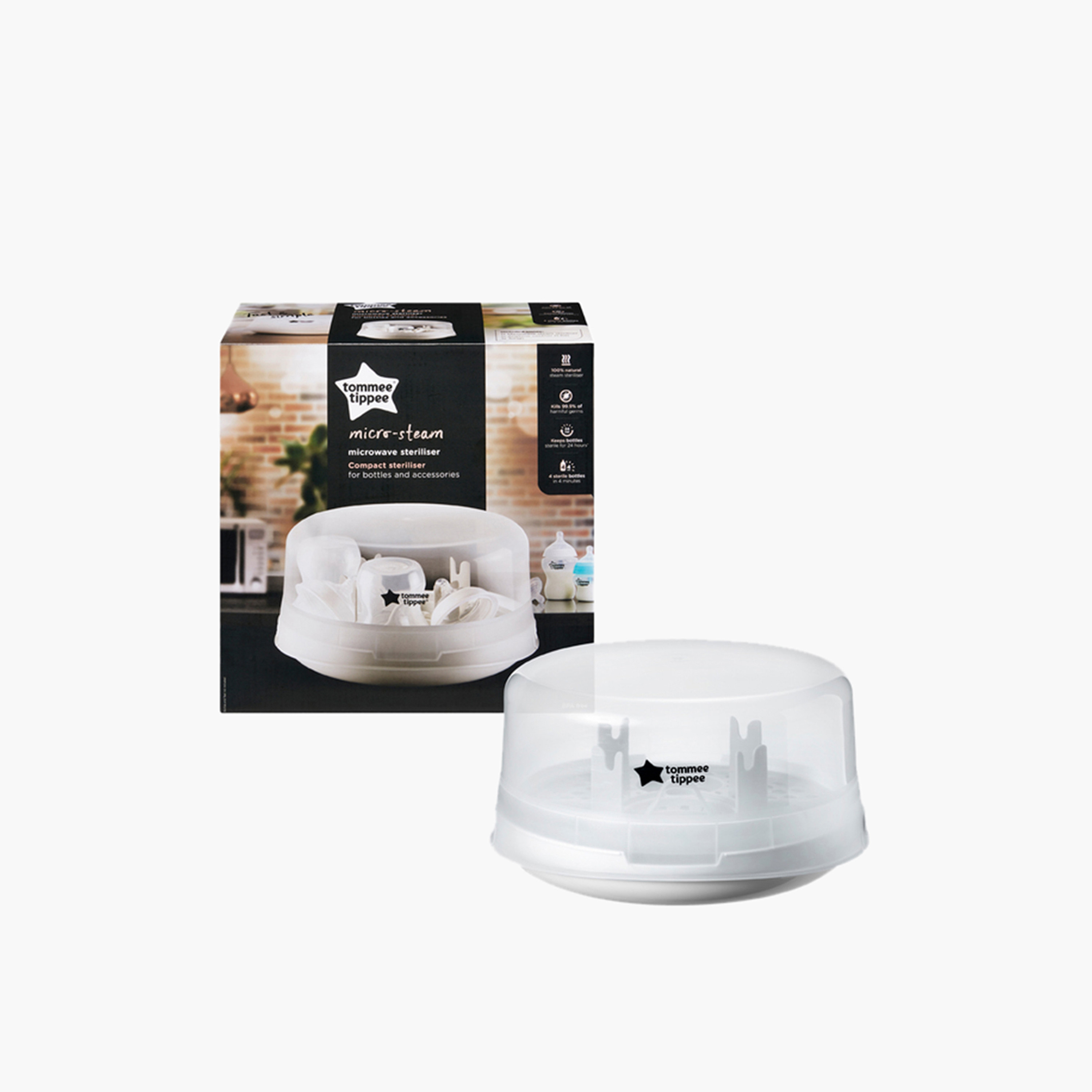 Tommee Tippee Closer to Nature Microwave Steam Steriliser Kit-baby-feeding-sterilizersandwarmers-image-4