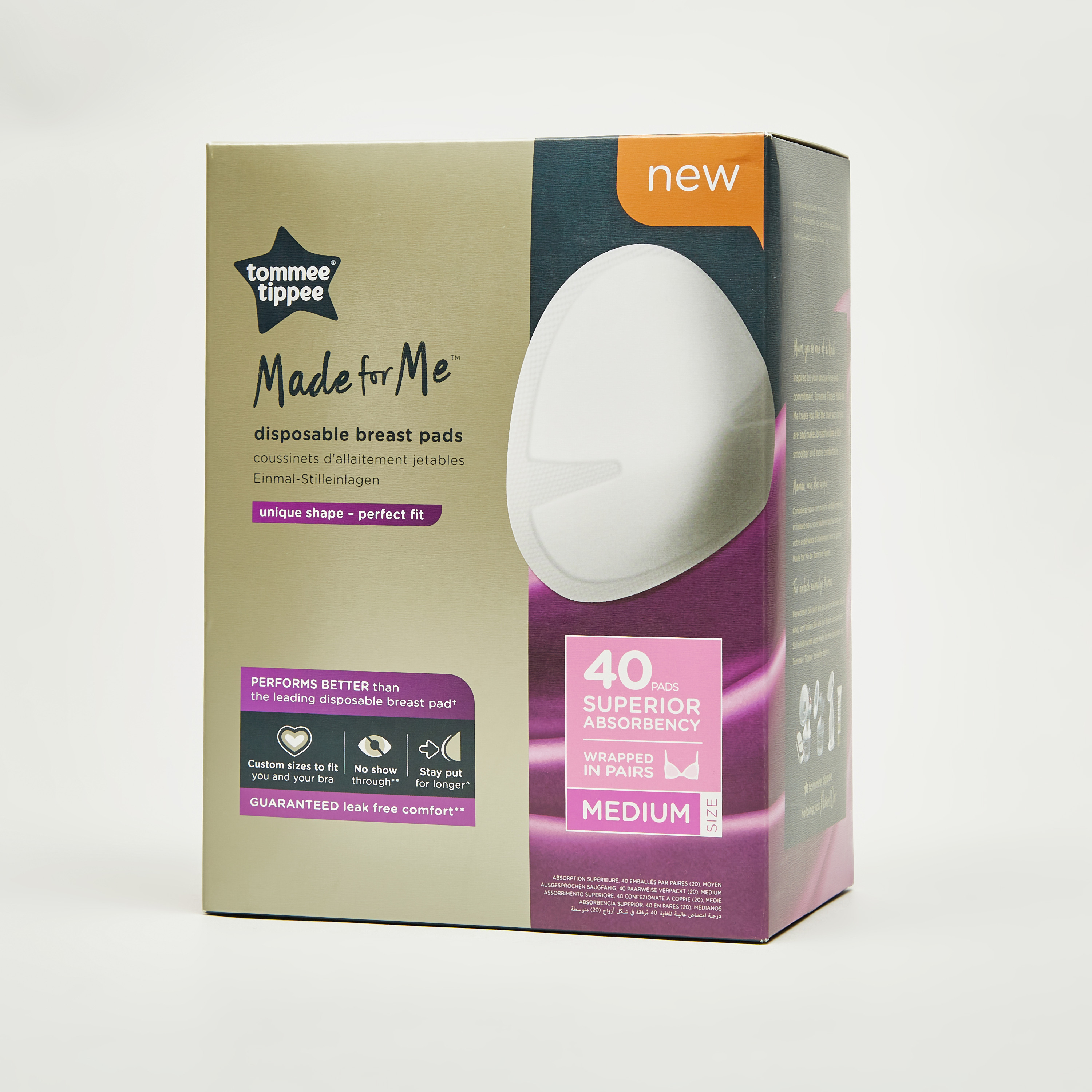 Tommee Tippee Made For Me Medium Disposable Breast Pads - Pack of 40-baby-feeding-breastfeedingandcare-image-3