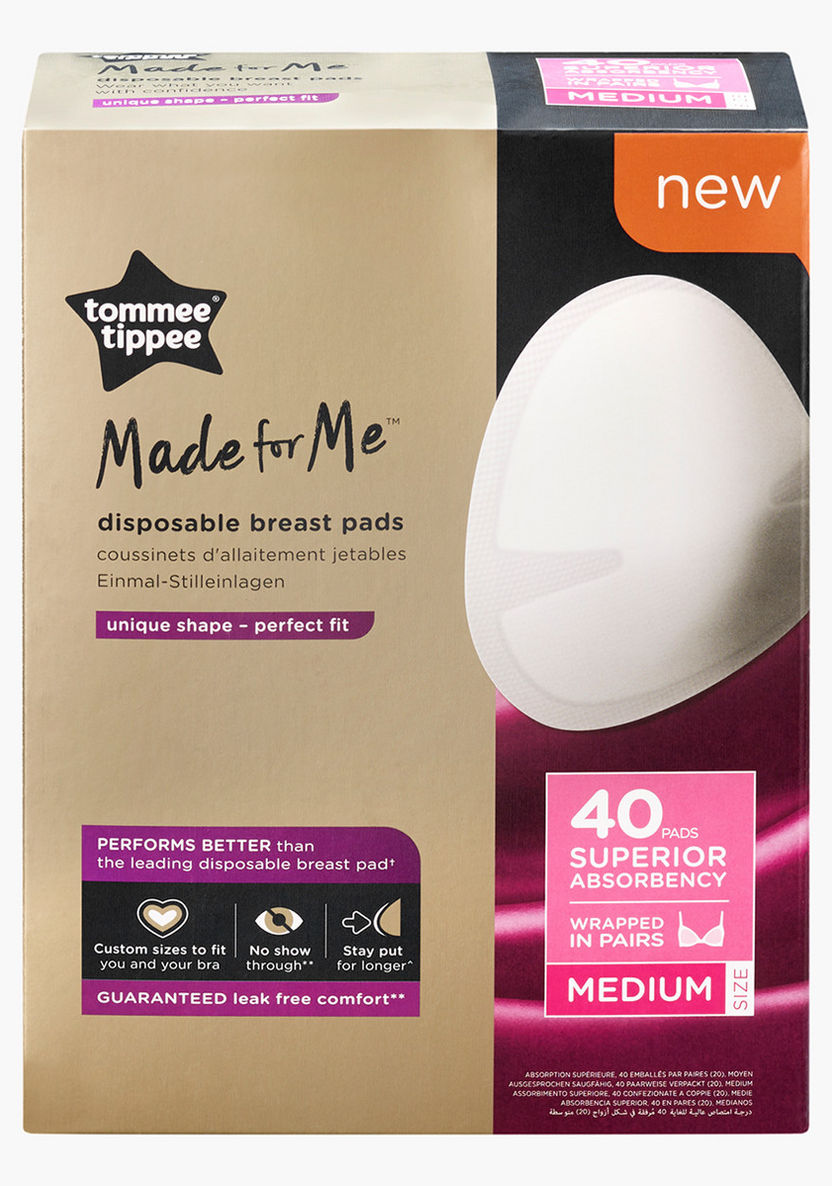 Tommee Tippee Made For Me Medium Disposable Breast Pads - Pack of 40-Nursing-image-0