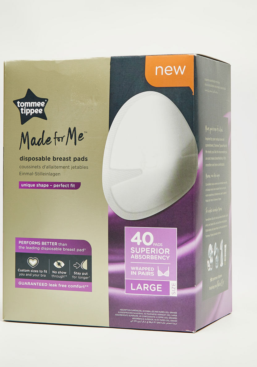 Tommee Tippee Made for Me Large Disposable Breast Pads - Pack of 40-Nursing-image-4