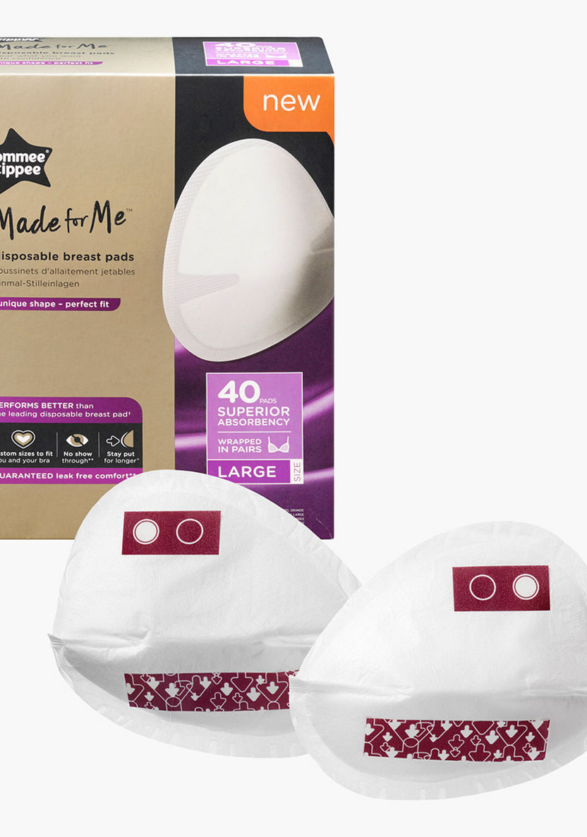 Tommee Tippee Made for Me Large Disposable Breast Pads - Pack of 40-Nursing-image-1
