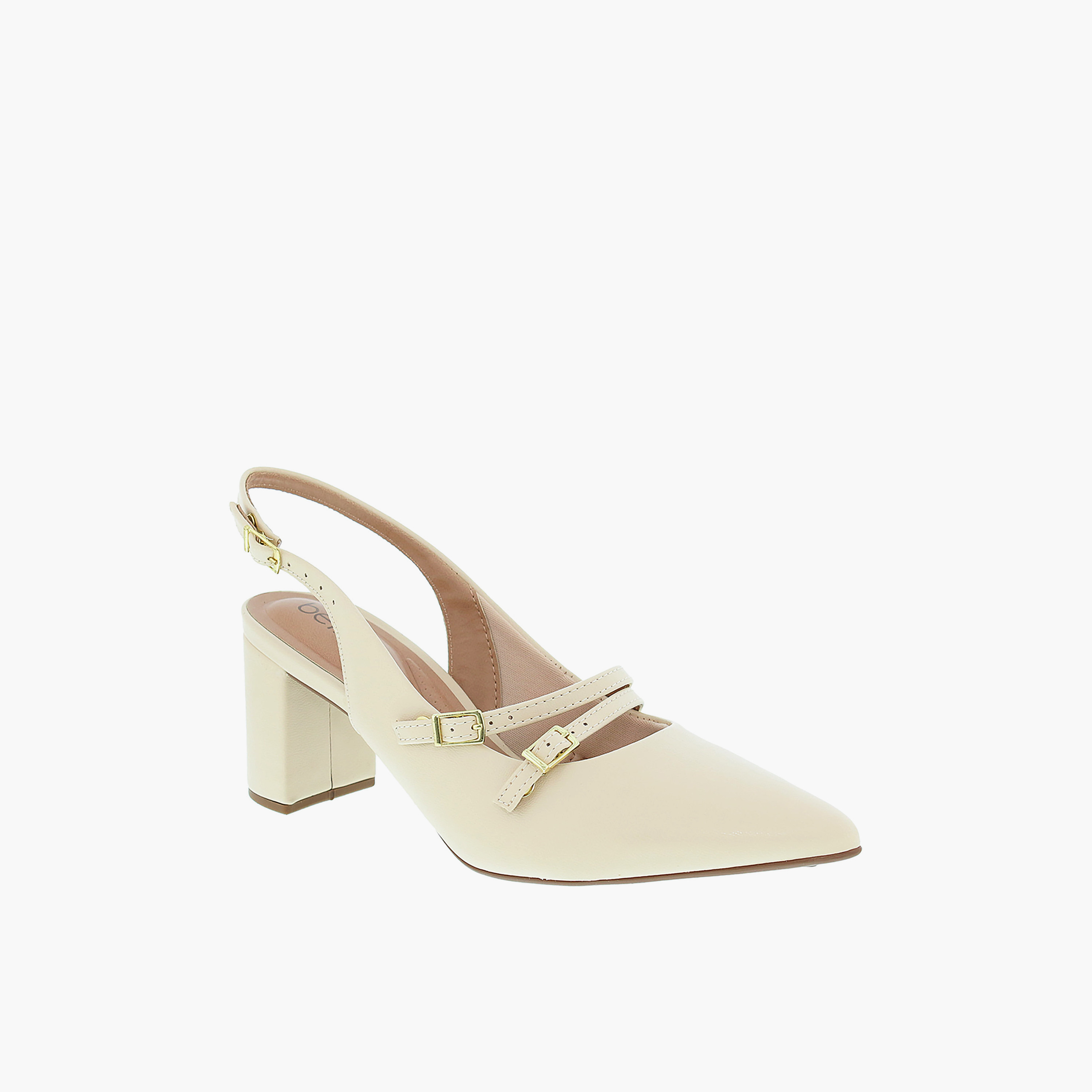Beira Rio by Geoomnii  Women's Buckle Closure Block Strap Sandals | 4241-234-9569-83517      -women-shoes-sandals-heeled-image-1