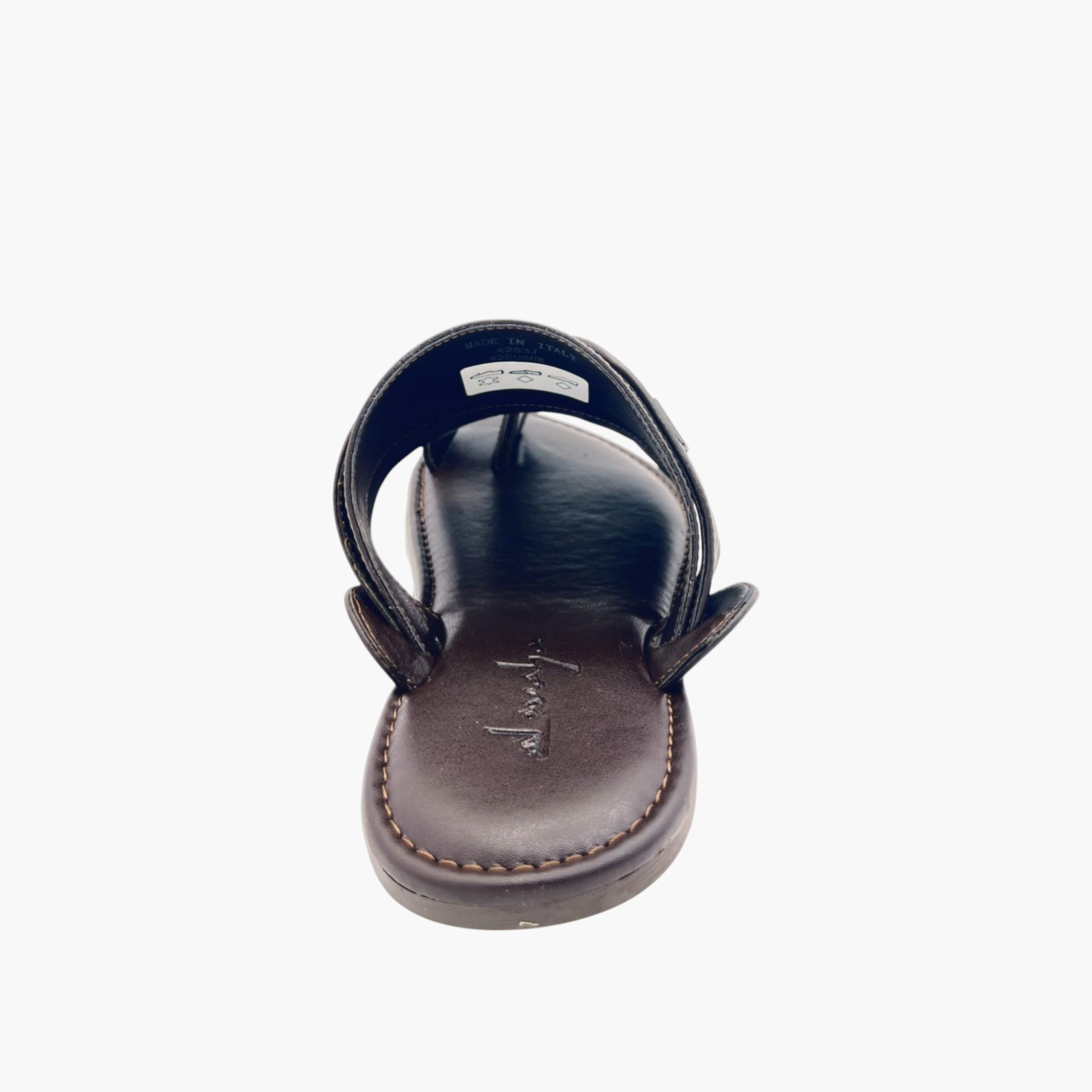 Al Waha Textured Slip-On Arabic Sandals with Toe Loop Detail-men-shoes-sandals-image-2