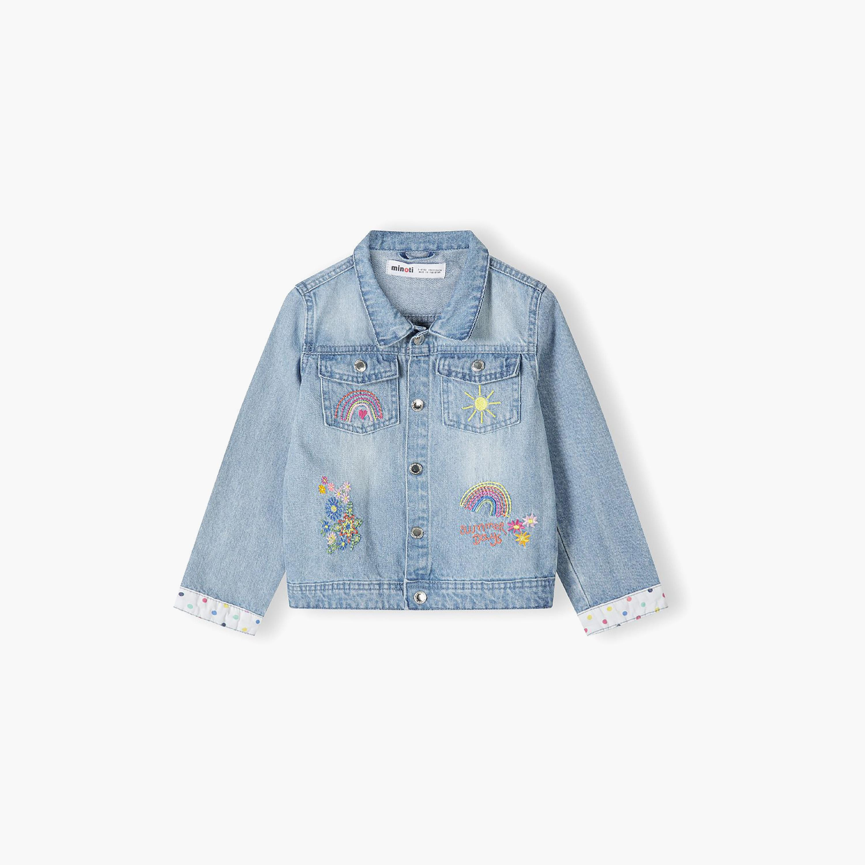سترة جينز مطرزة من مينوتي-baby-girls-clothing-jacketsandcoats-image-2