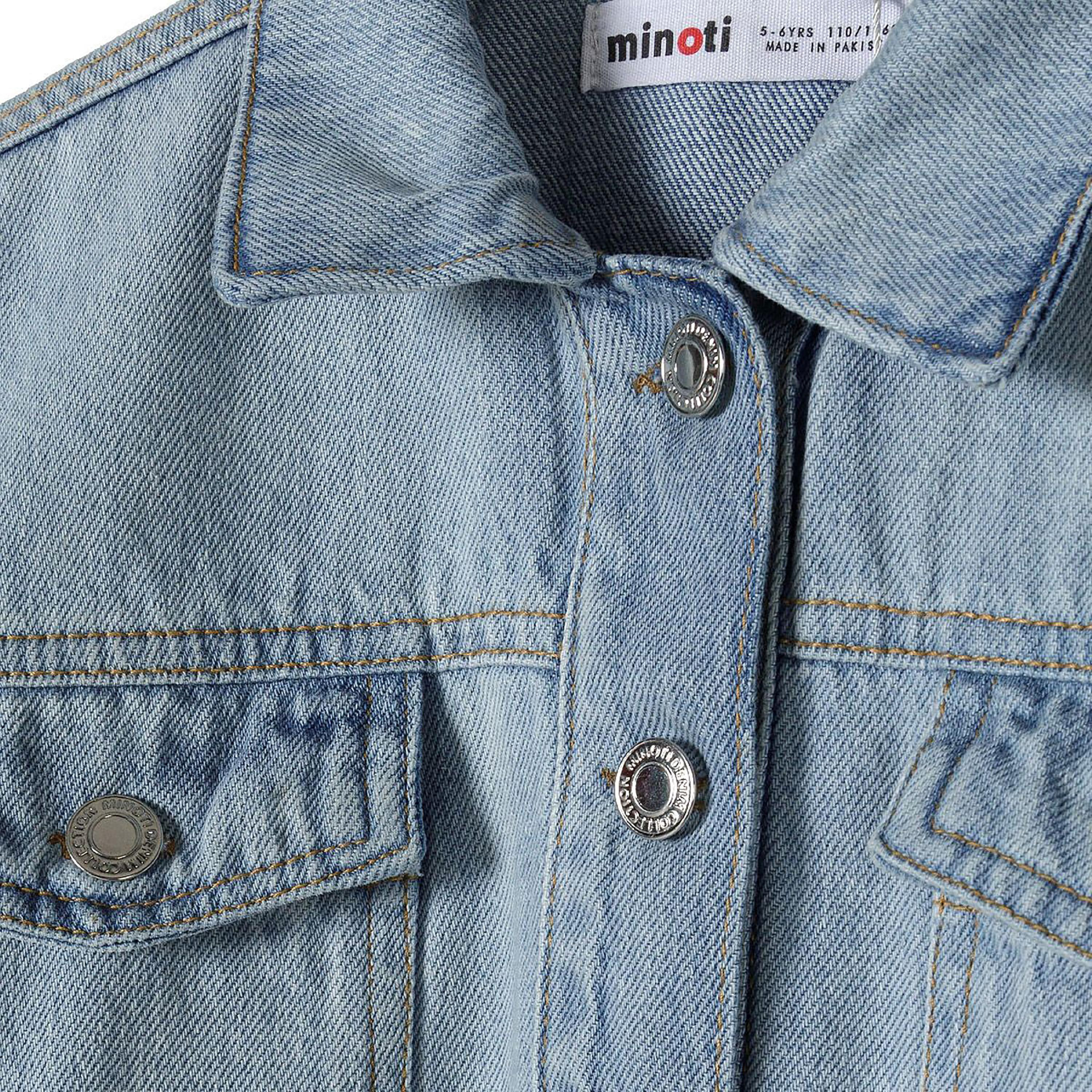 جاكيت بومبر من قماش الدنيم الناعم المقصوص من مينوتي-girls-clothing-jacketsandcoats-image-5