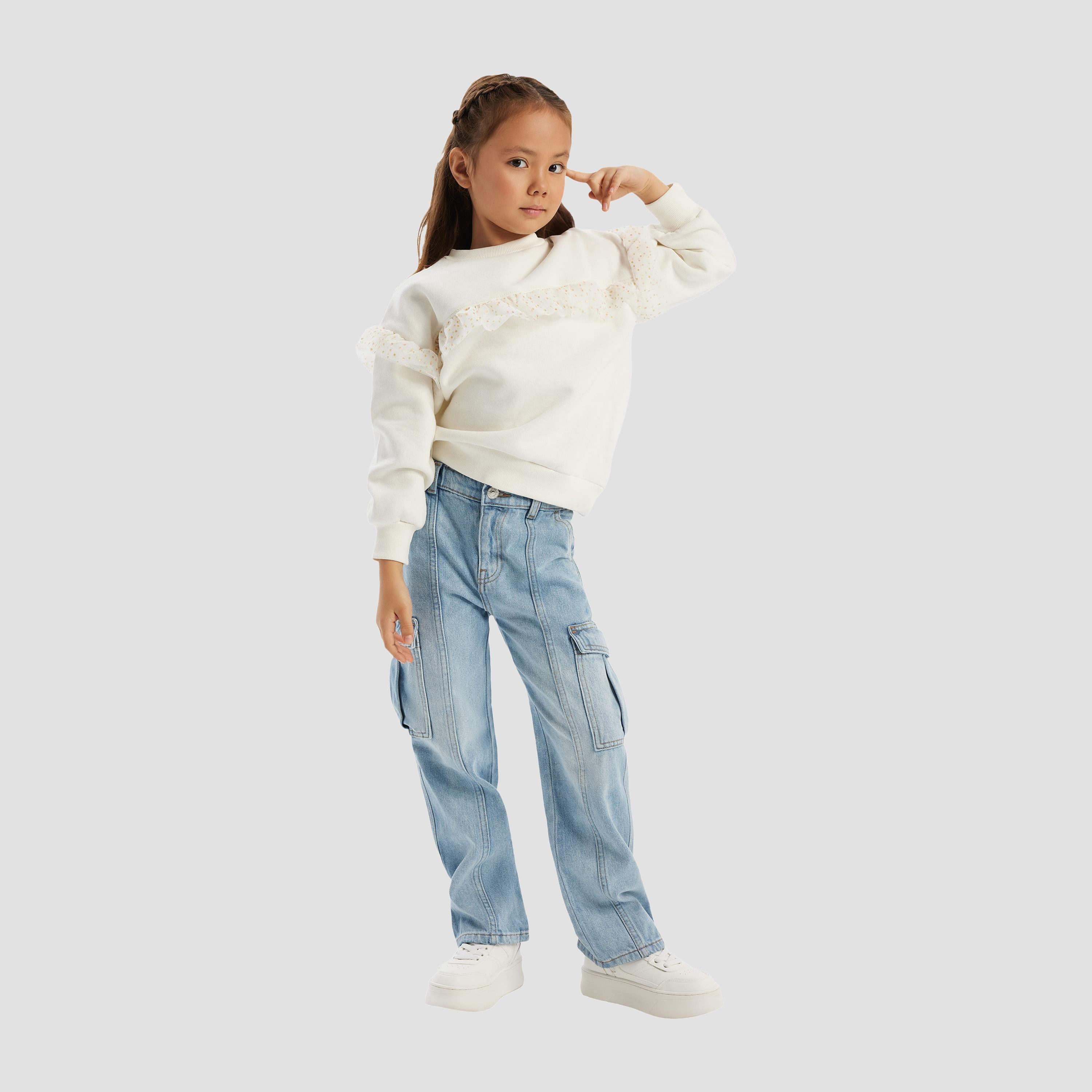 Minoti Denim Cargo Jeans-girls-clothing-bottoms-jeansandjeggings-image-2