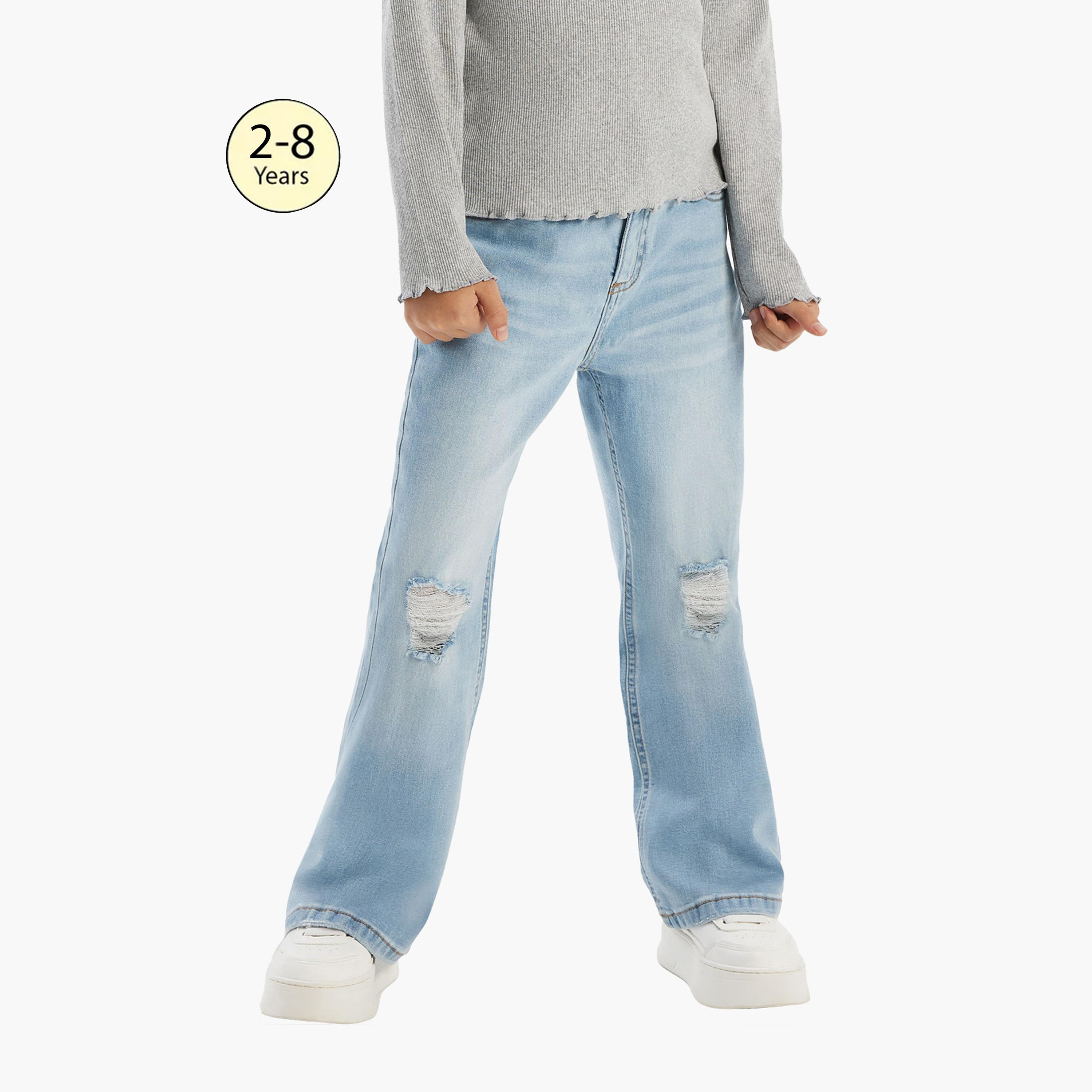 Minoti Denim Flared Jeans-girls-clothing-bottoms-jeansandjeggings-image-1