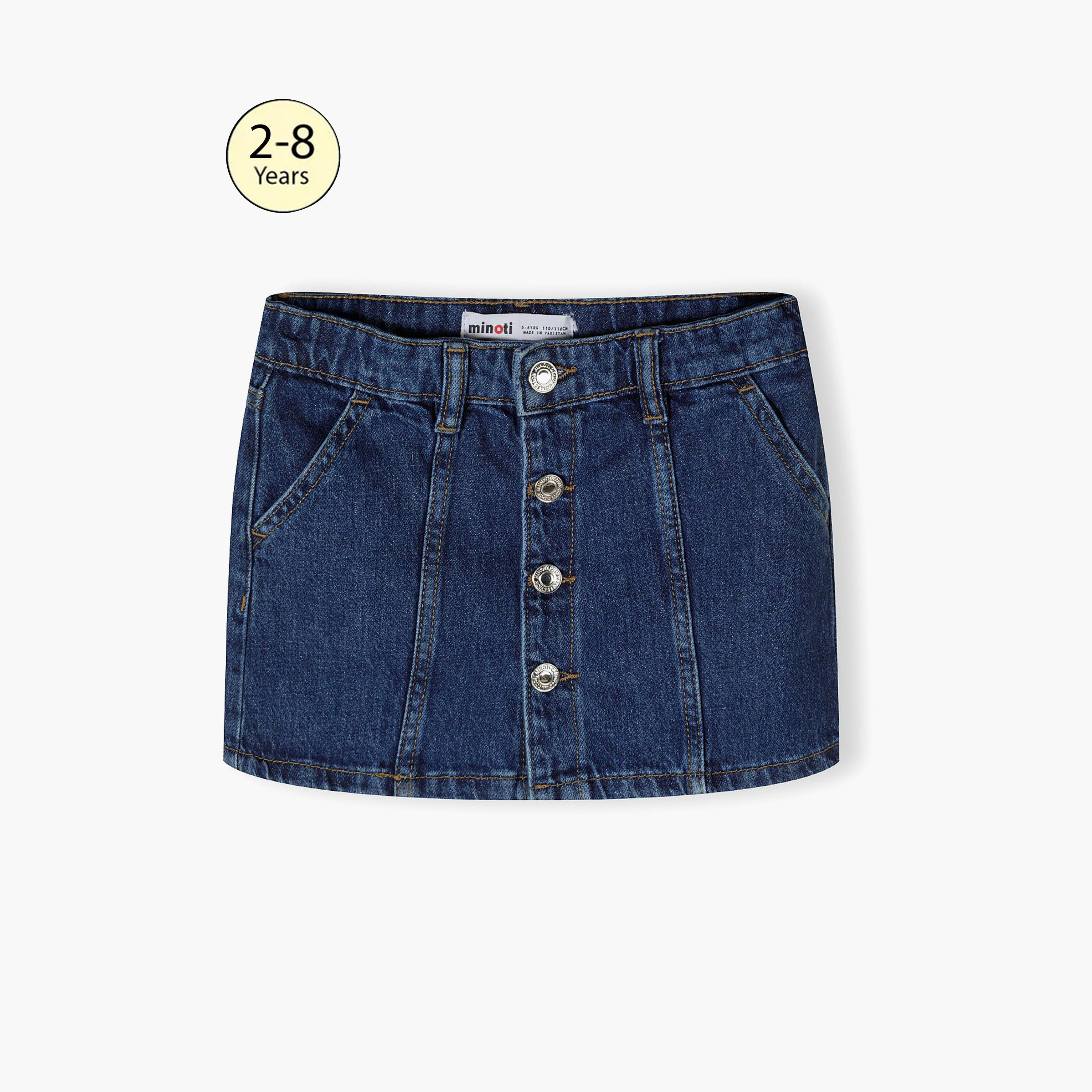 تنورة جينز واسعة من مينوتي-girls-clothing-bottoms-skirts-image-1