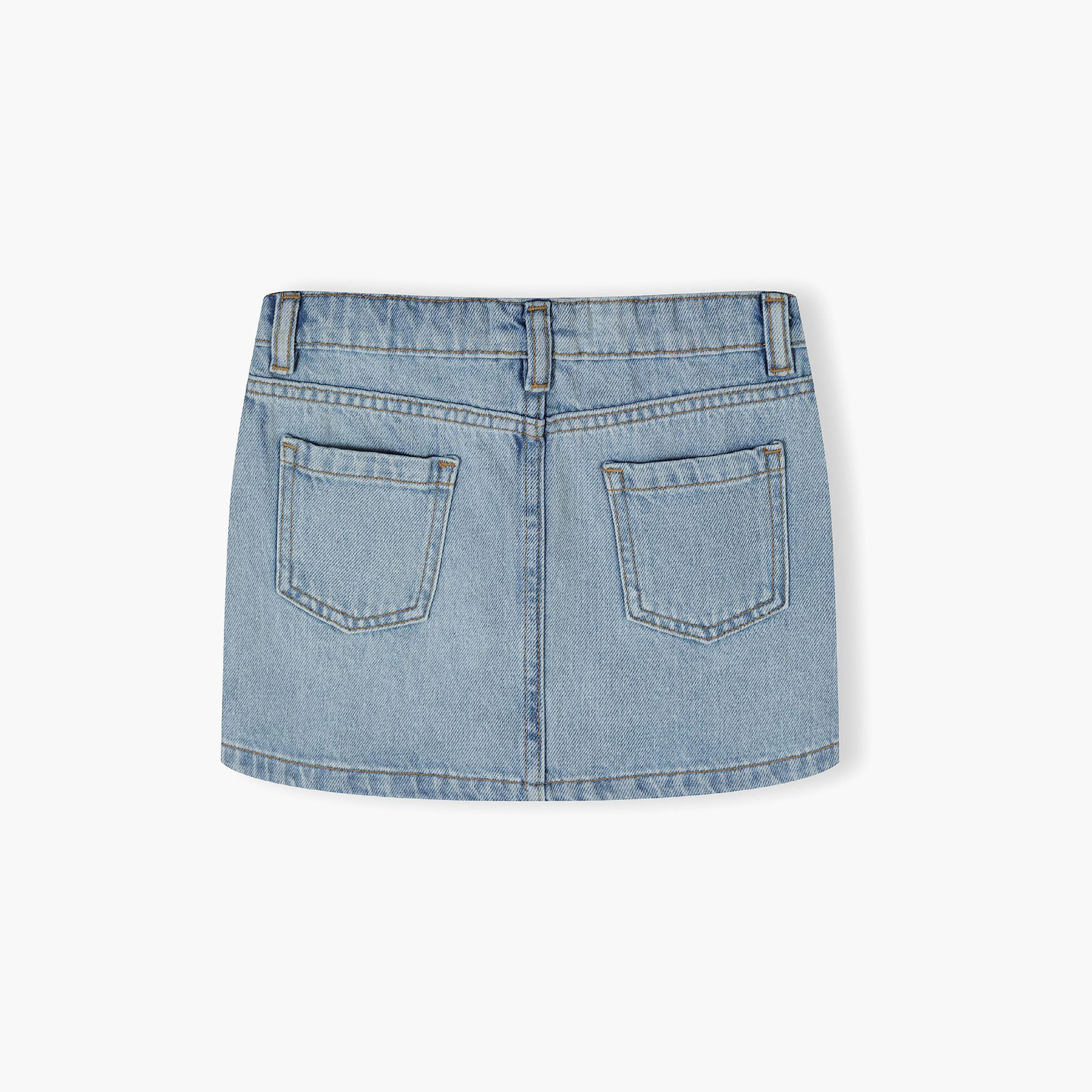 Minoti Flared Denim Skirt-girls-clothing-bottoms-skirts-image-4