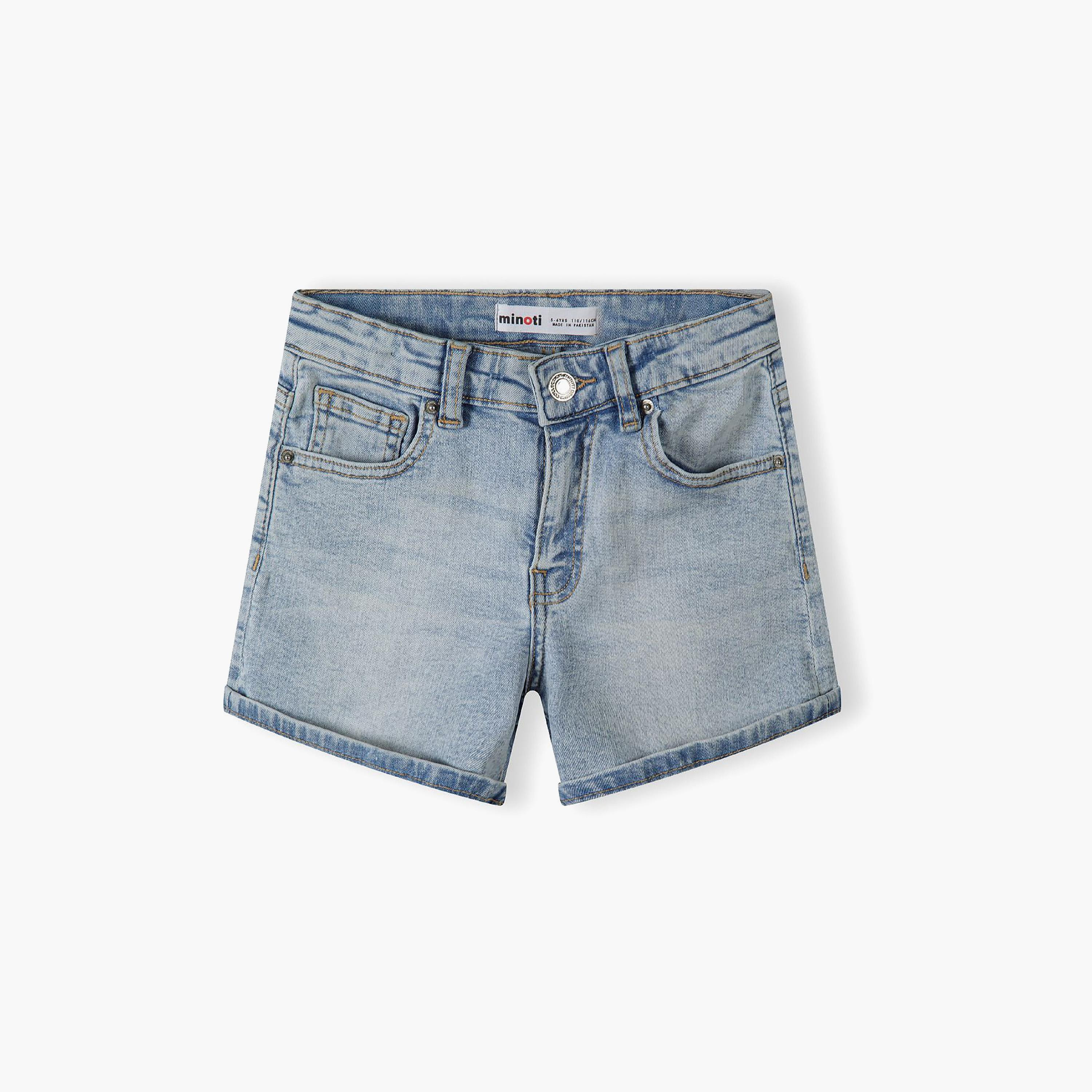 شورت جينز سادة من مينوتي-girls-clothing-bottoms-shorts-image-3