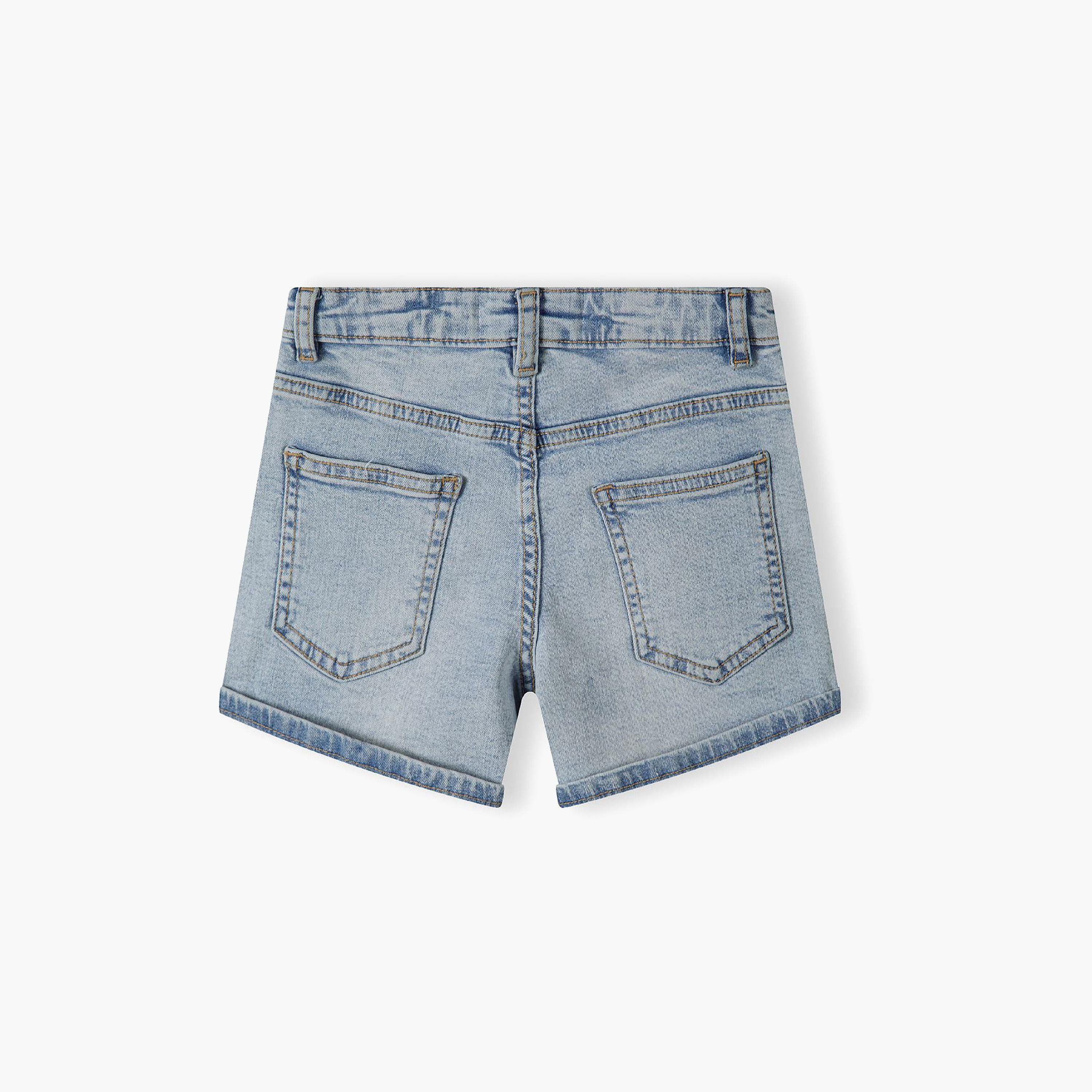 شورت جينز سادة من مينوتي-girls-clothing-bottoms-shorts-image-4