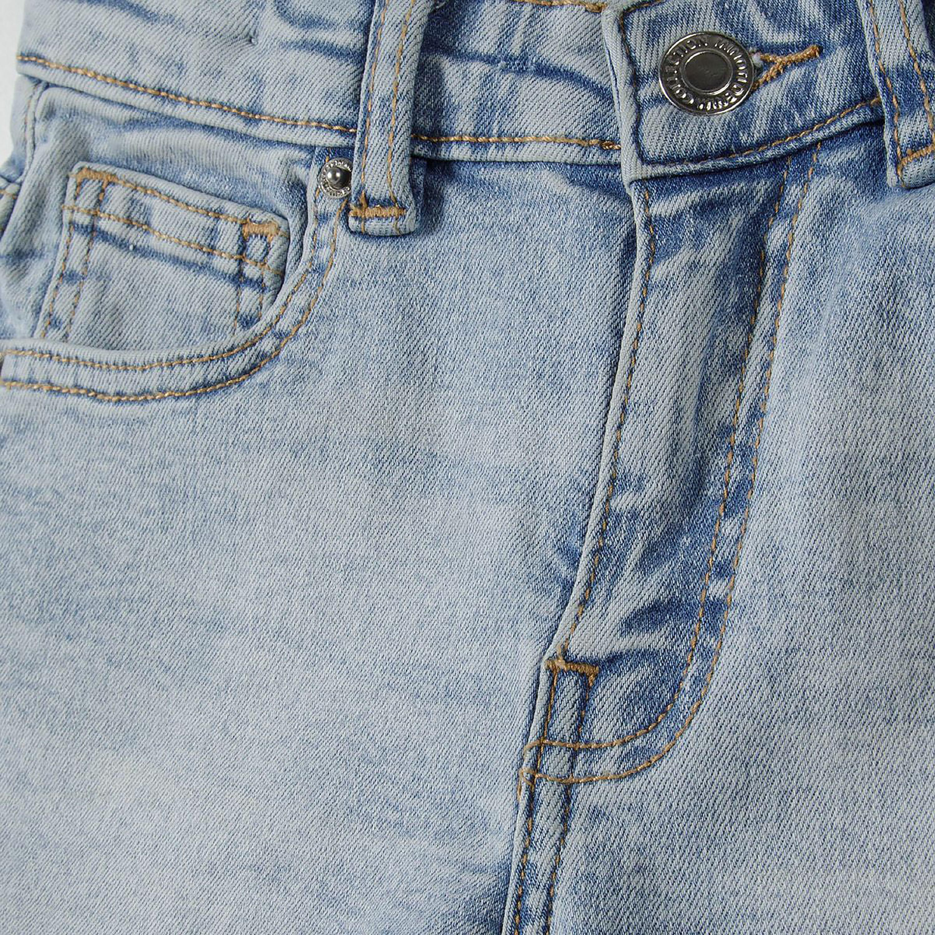 Minoti Solid Denim Shorts-girls-clothing-bottoms-shorts-image-5