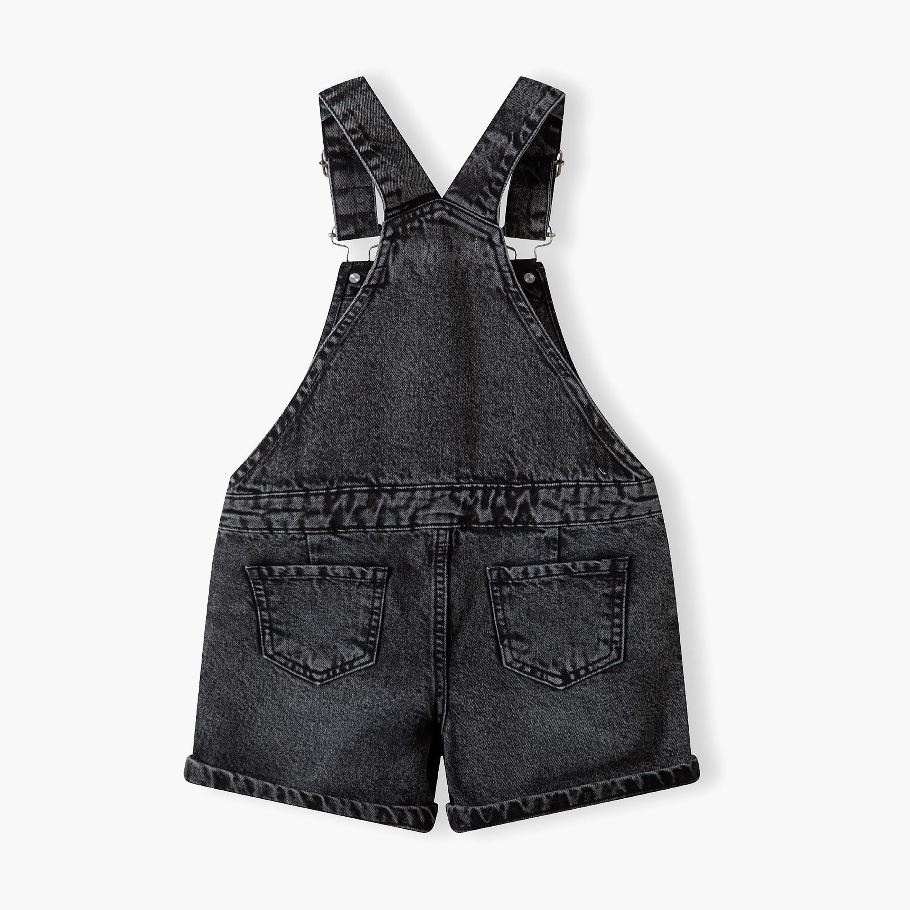 Minoti Denim Short Dungarees-girls-clothing-rompers-image-3