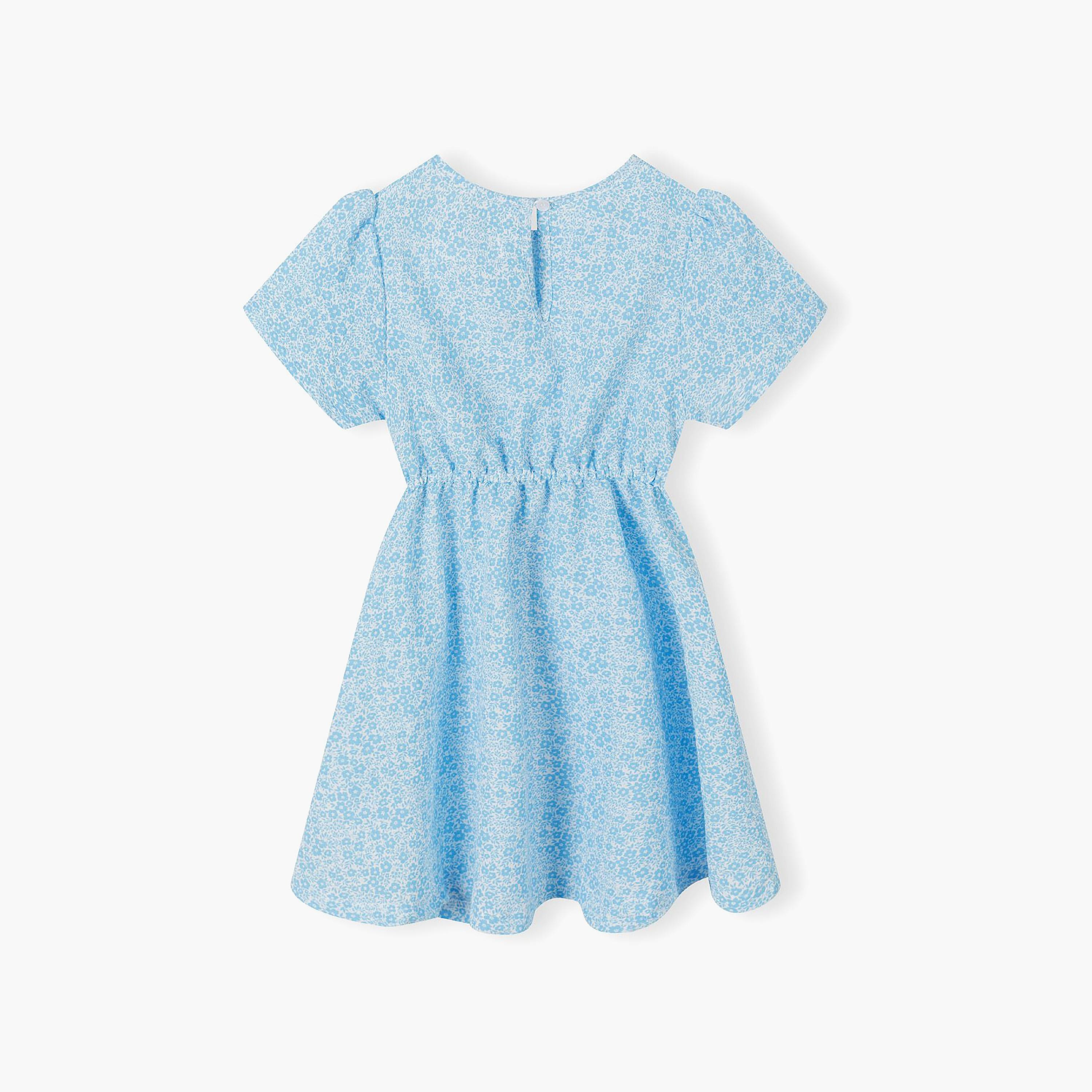 فستان قصير الأكمام ومُقصوص من مينوتي-girls-clothing-dressesandjumpsuits-image-3