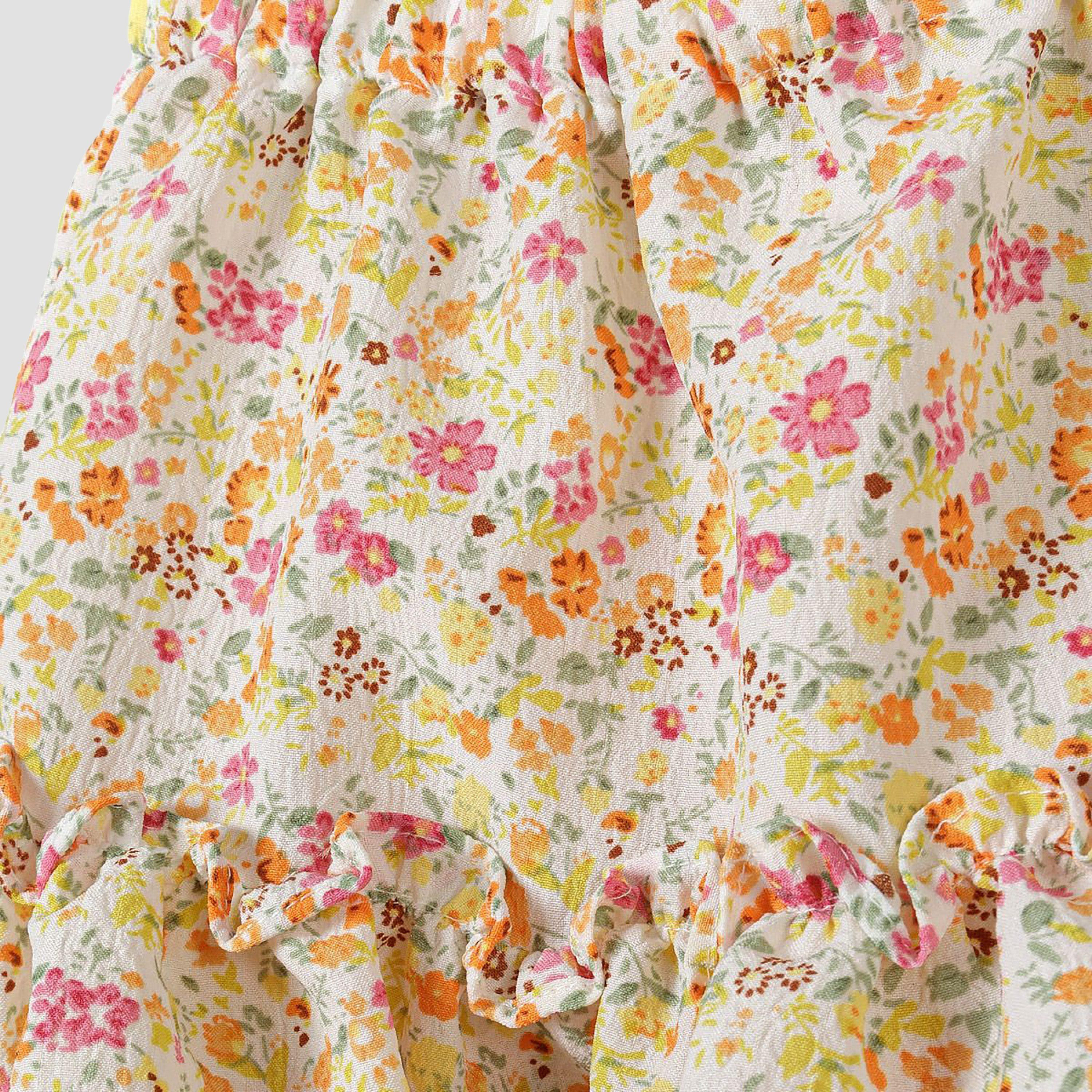 Minoti Floral Print Crinkle Layered Skirt - Multicolour-girls-clothing-bottoms-skirts-image-5