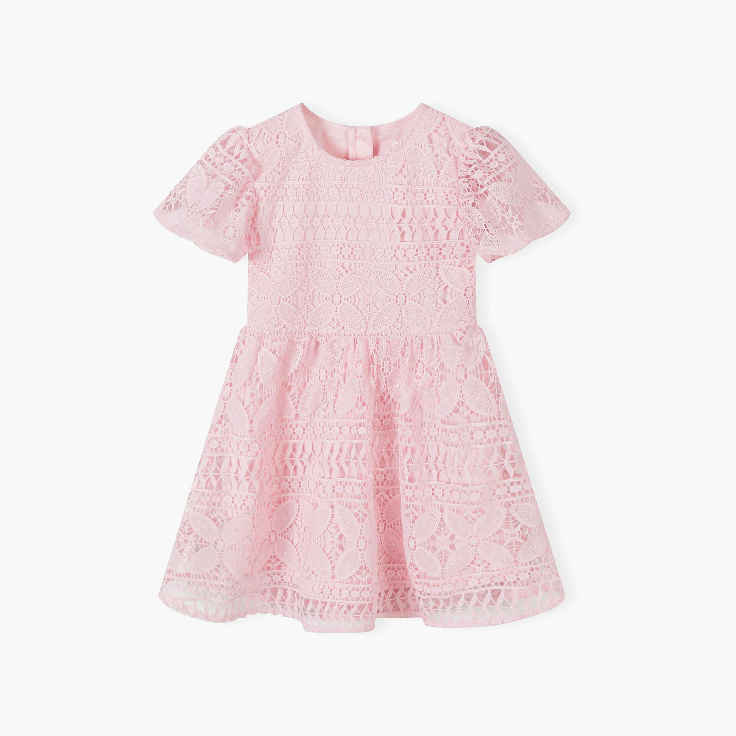 فستان بأكمام واسعة وتنورة دائرية من مينوتي-girls-clothing-dressesandjumpsuits-image-2