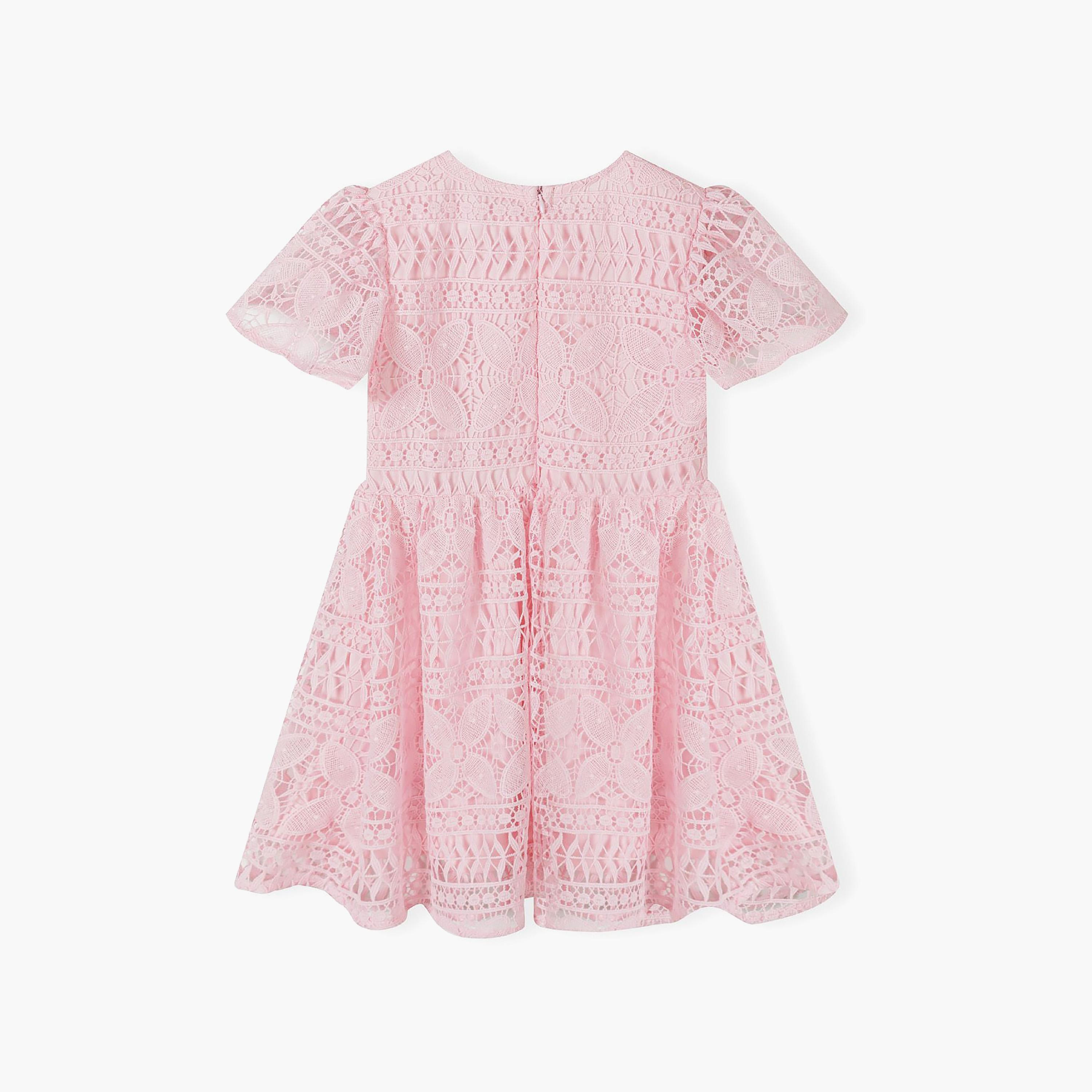 فستان بأكمام واسعة وتنورة دائرية من مينوتي-girls-clothing-dressesandjumpsuits-image-3
