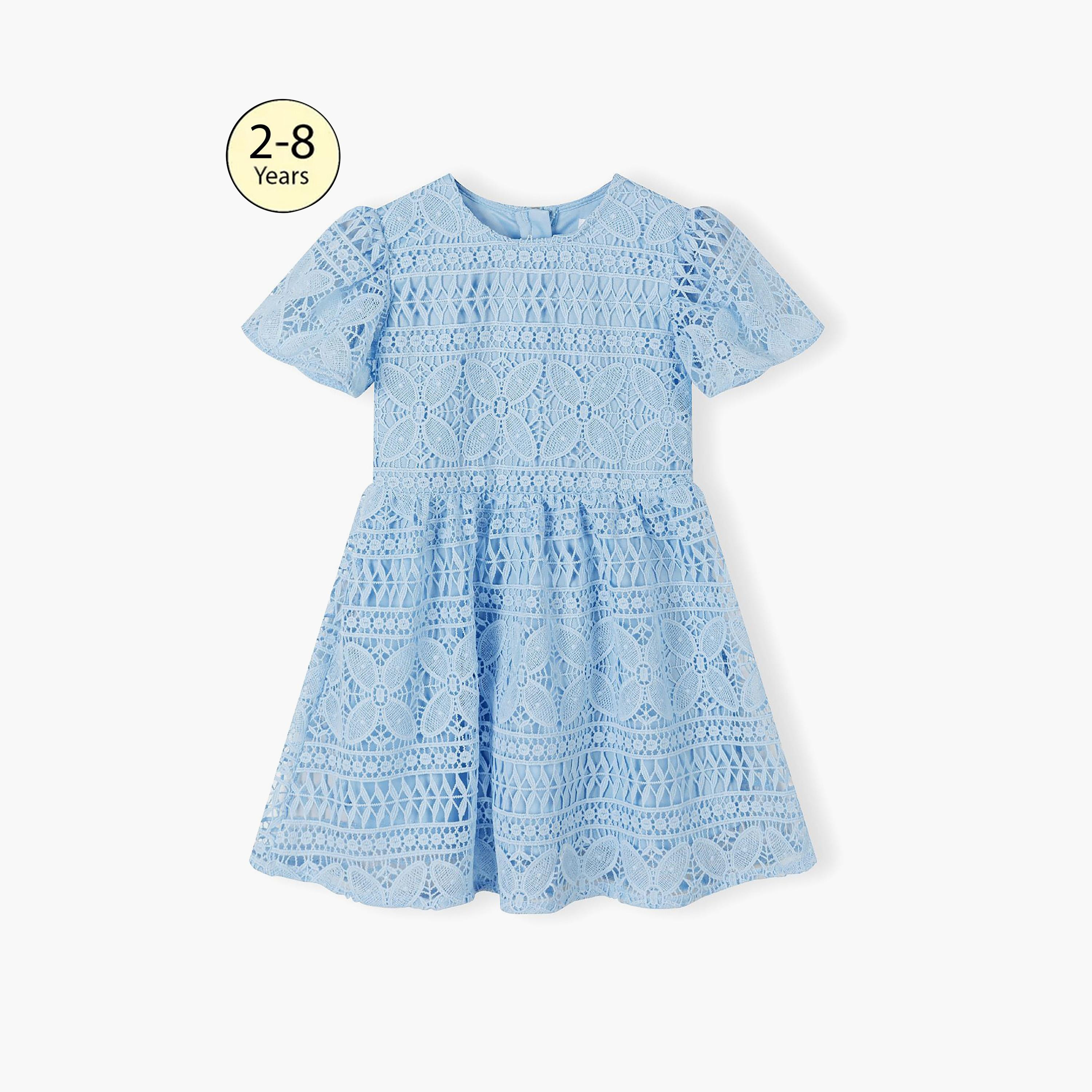 فستان بأكمام واسعة وتنورة دائرية من مينوتي-girls-clothing-dressesandjumpsuits-image-1