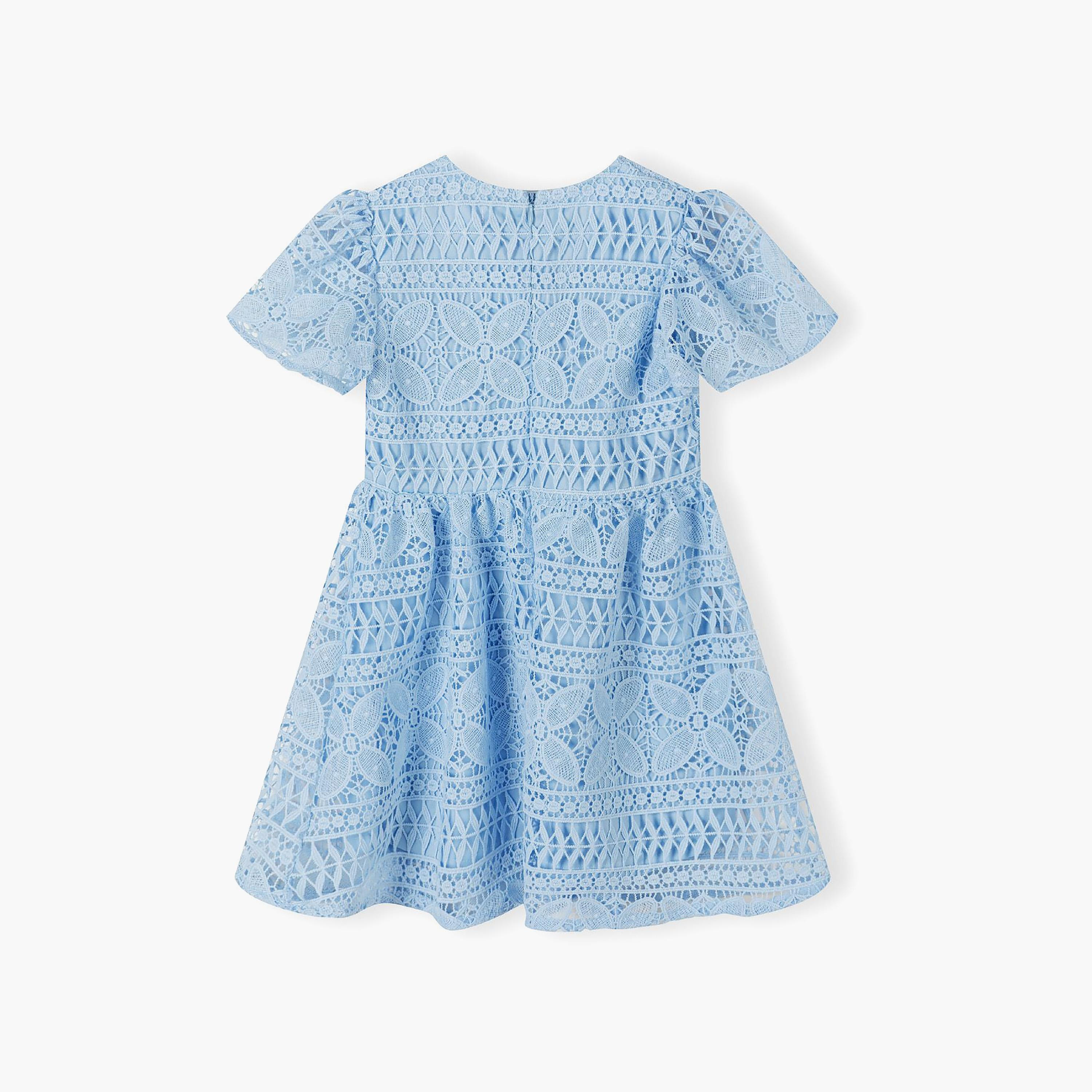 فستان بأكمام واسعة وتنورة دائرية من مينوتي-girls-clothing-dressesandjumpsuits-image-2