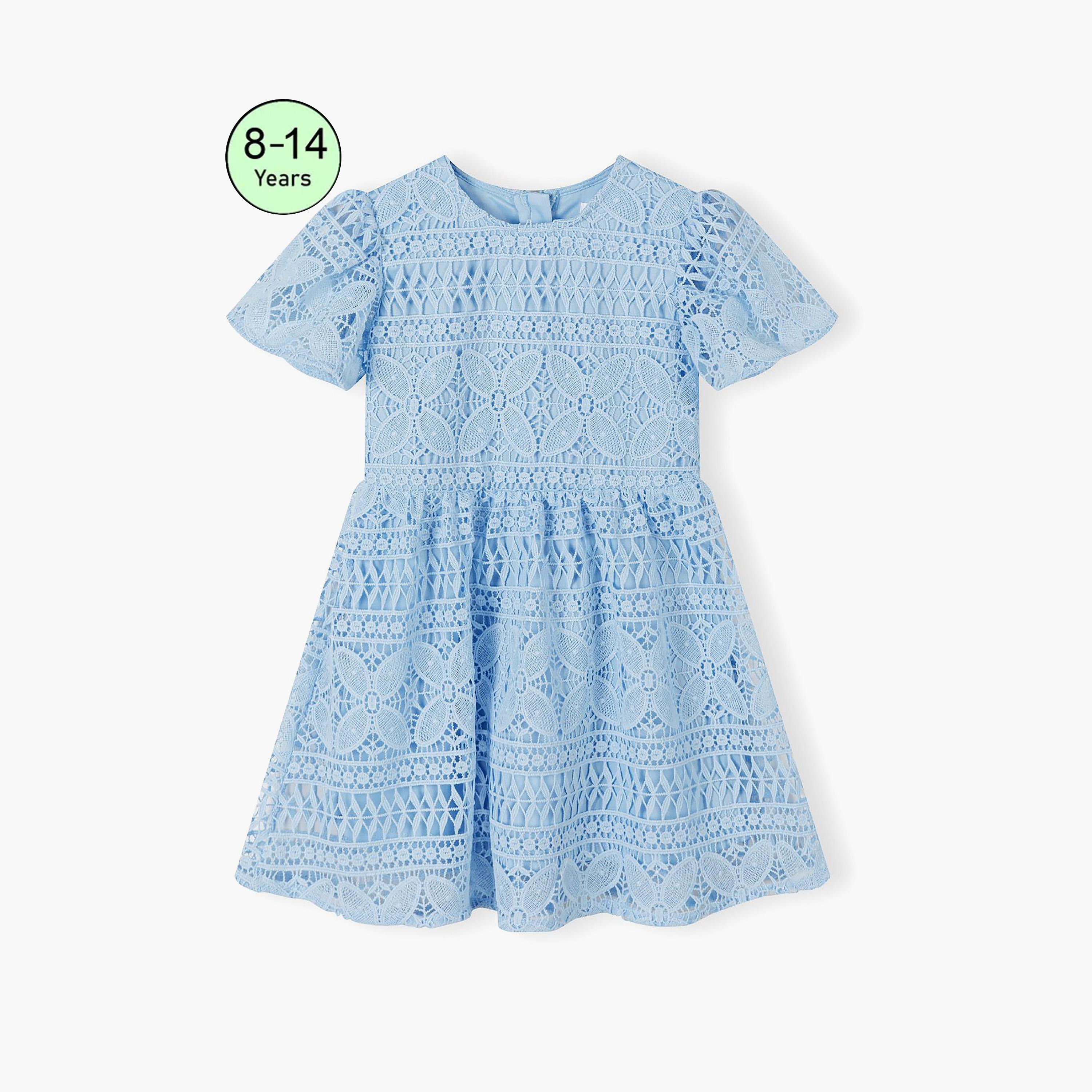 فستان بأكمام واسعة وتنورة دائرية من مينوتي-girls-clothing-dressesandjumpsuits-image-1
