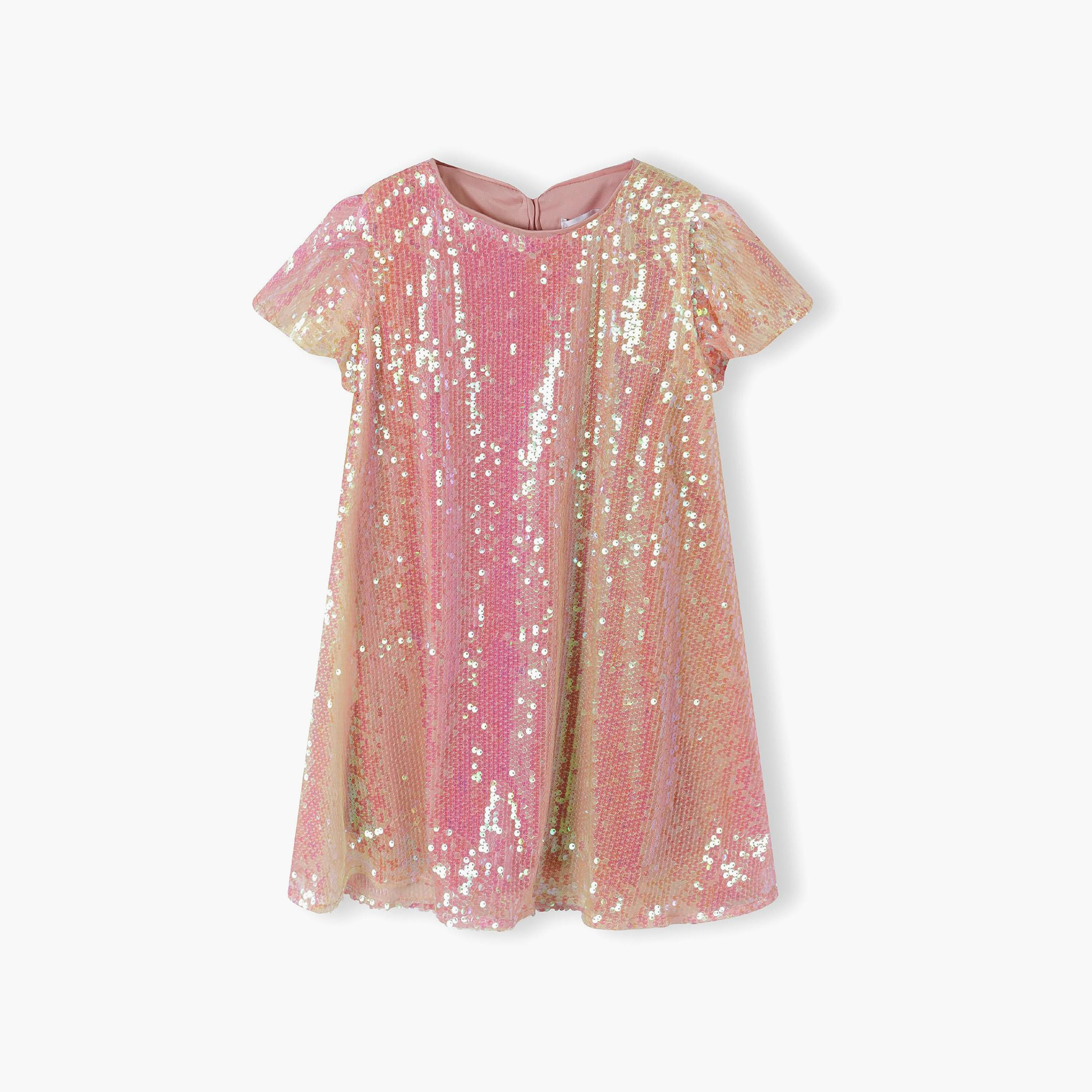 Minoti Flutter Sleeves Sequin Dress-girls-clothing-dressesandjumpsuits-image-2