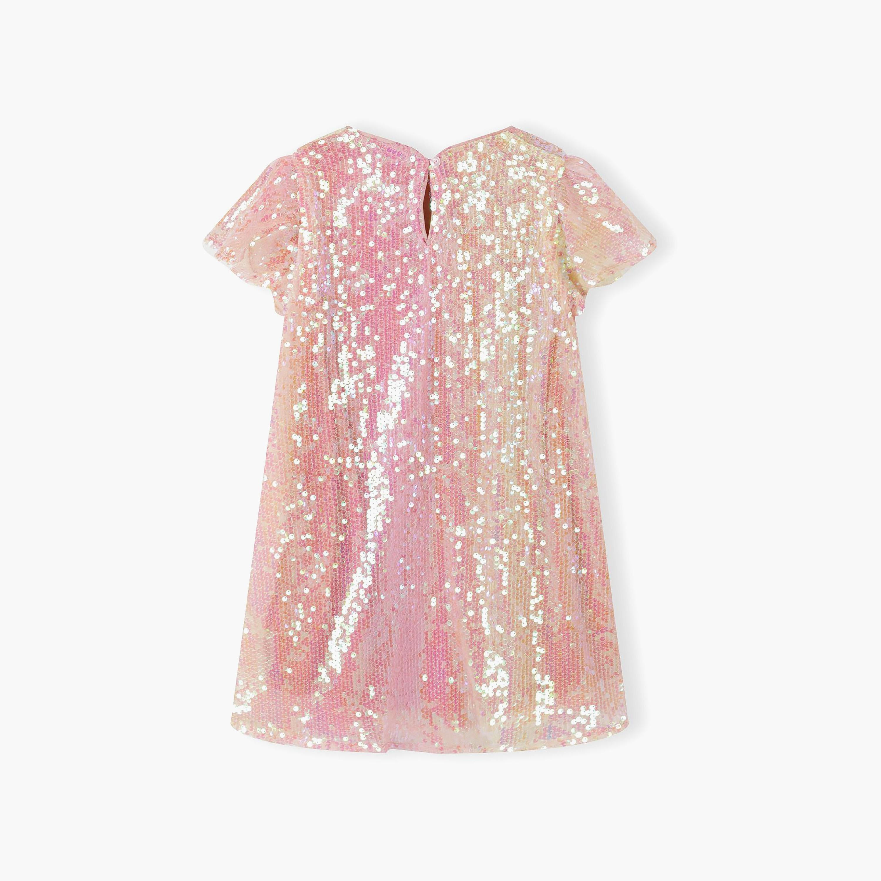 Minoti Flutter Sleeves Sequin Dress-girls-clothing-dressesandjumpsuits-image-3
