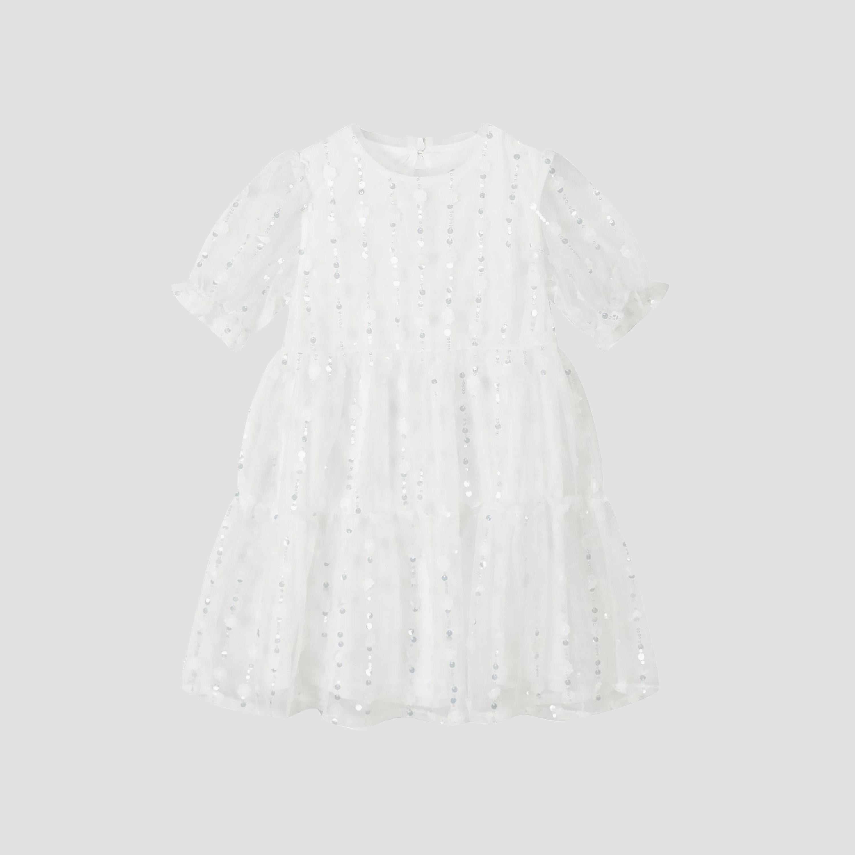 فستان قصير الأكمام مزين بالترتر وتفاصيل الزهور من مينوتي-girls-clothing-dressesandjumpsuits-image-2