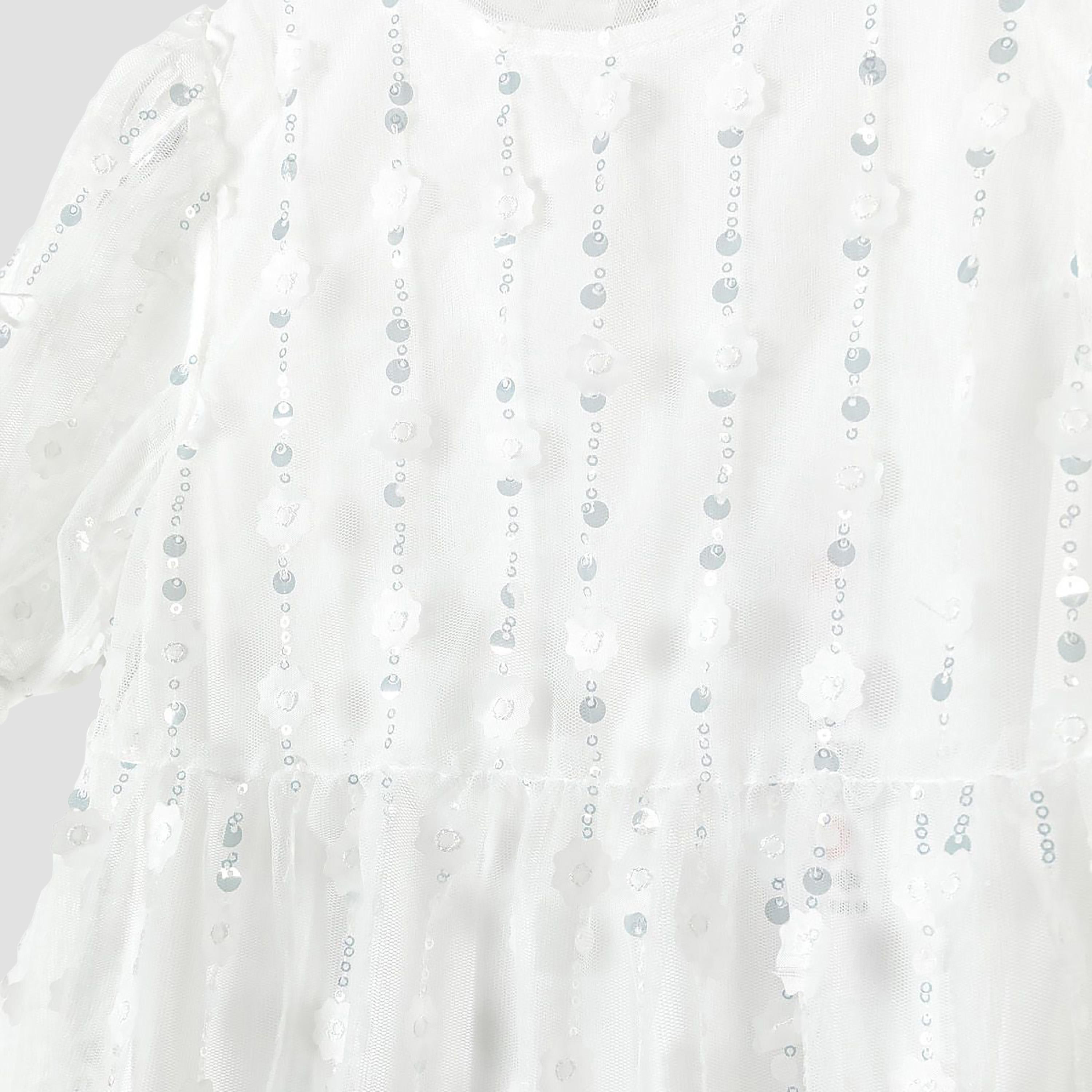 فستان قصير الأكمام مزين بالترتر وتفاصيل الزهور من مينوتي-girls-clothing-dressesandjumpsuits-image-4