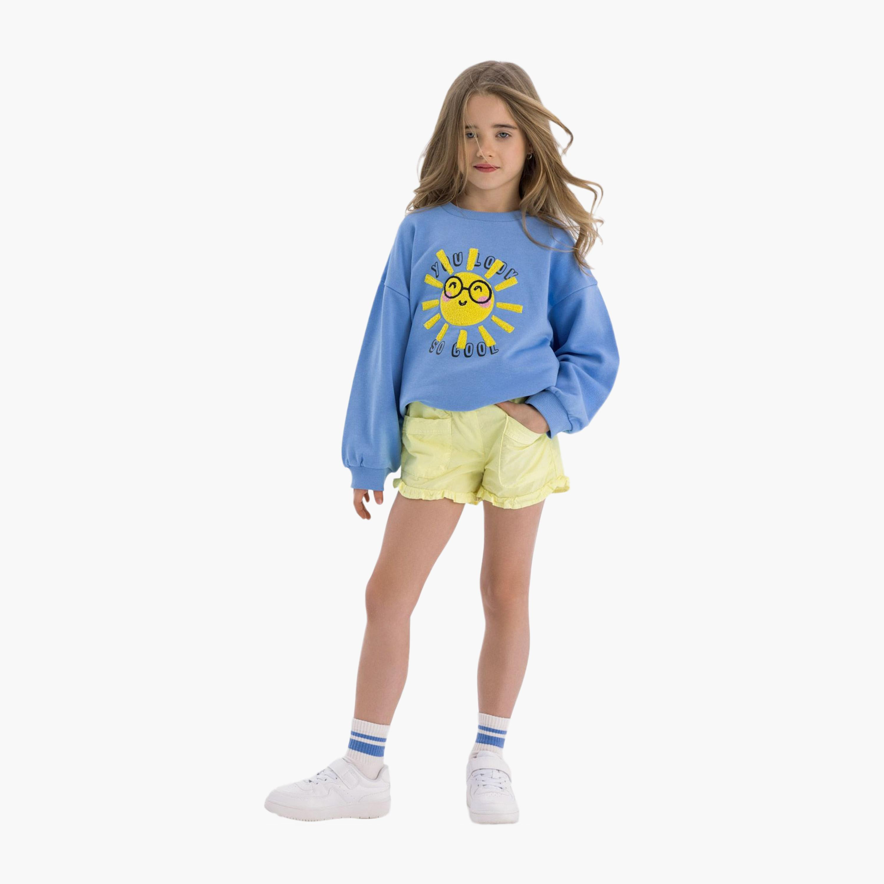 سويت شيرت من الصوف المطرز برقبة دائرية من مينوتي-girls-clothing-sweatshirts-image-2