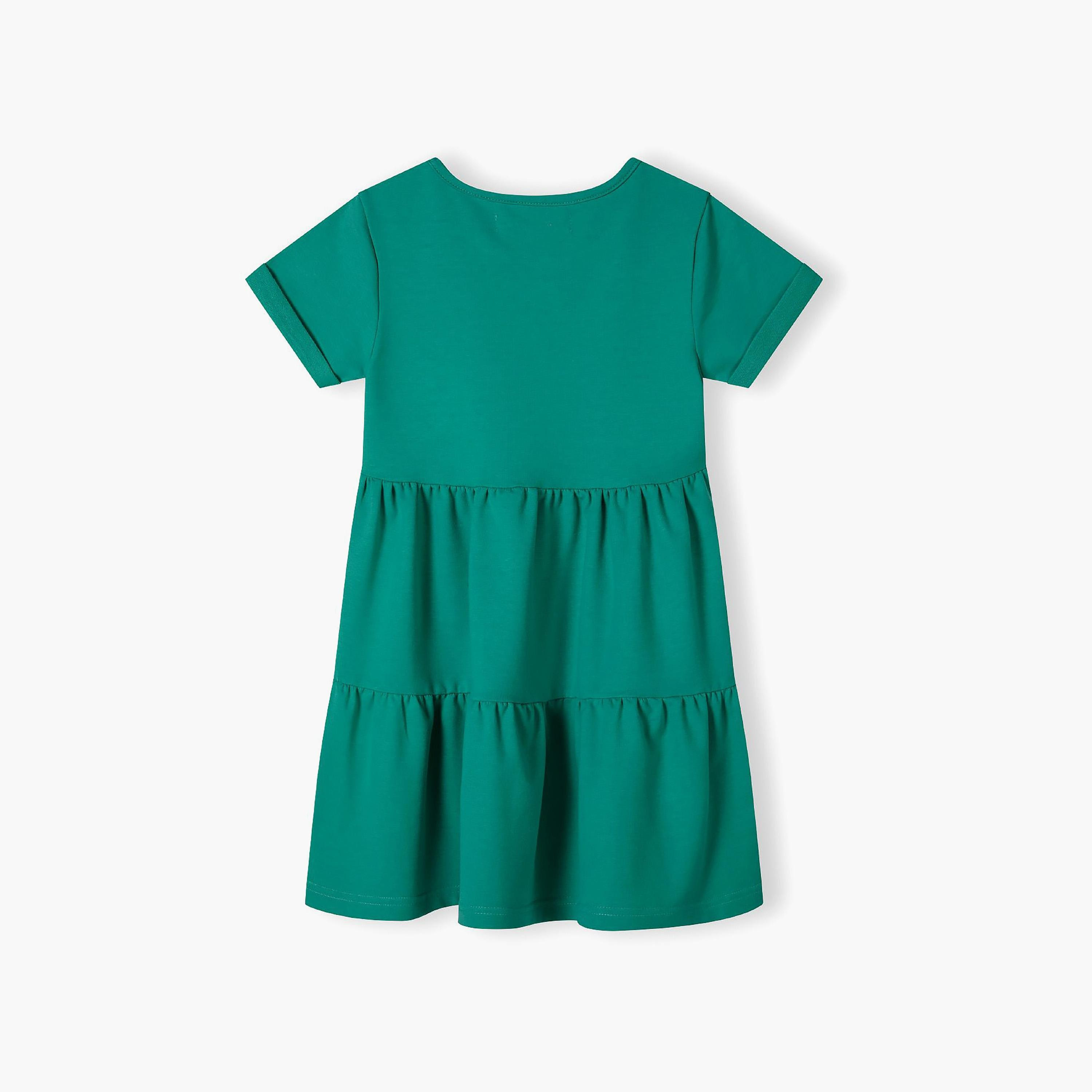 فستان من الصوف بأكمام قصيرة ومتعدد الطبقات من مينوتي-girls-clothing-dressesandjumpsuits-image-3