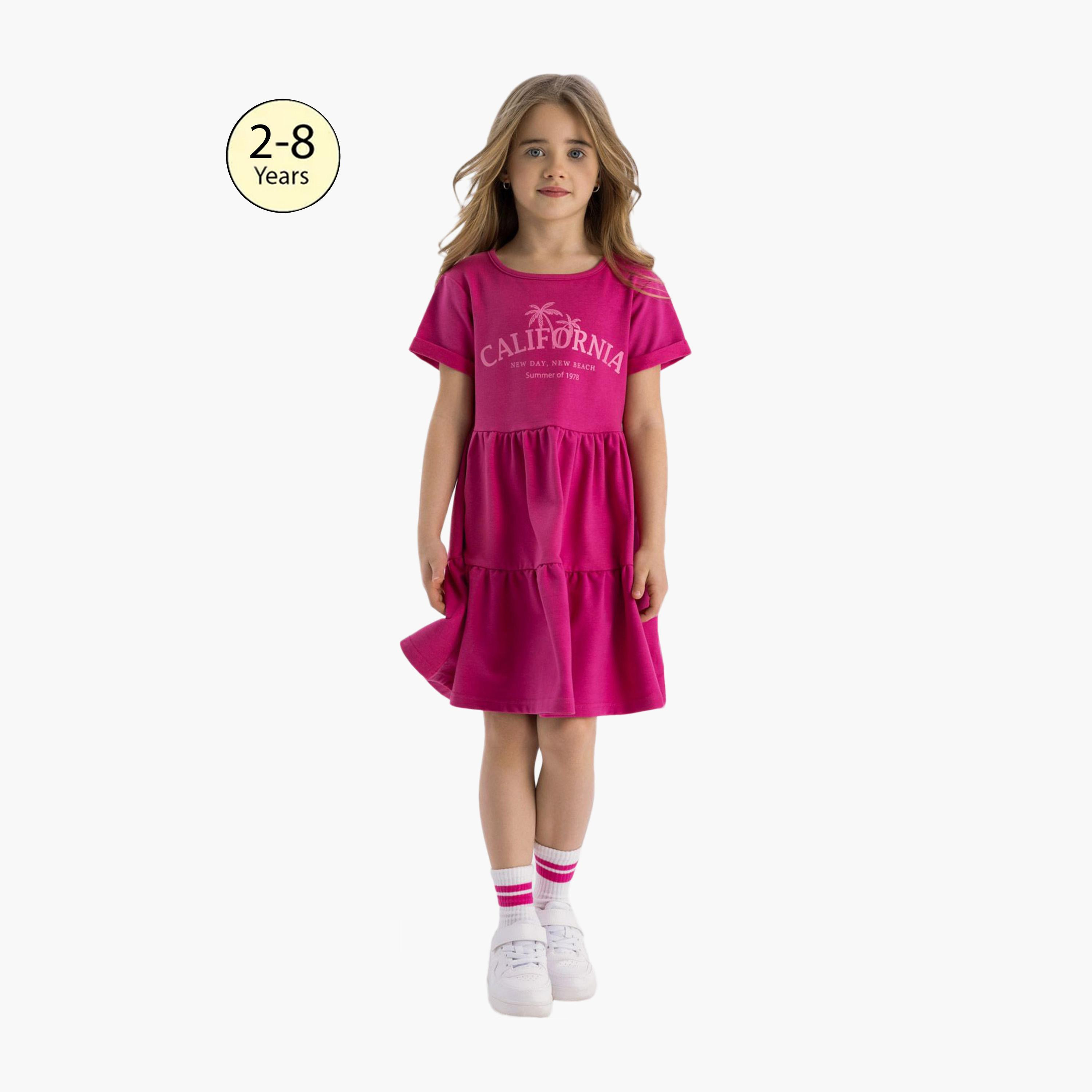 فستان من الصوف بأكمام قصيرة ومتعدد الطبقات من مينوتي-girls-clothing-dressesandjumpsuits-image-1