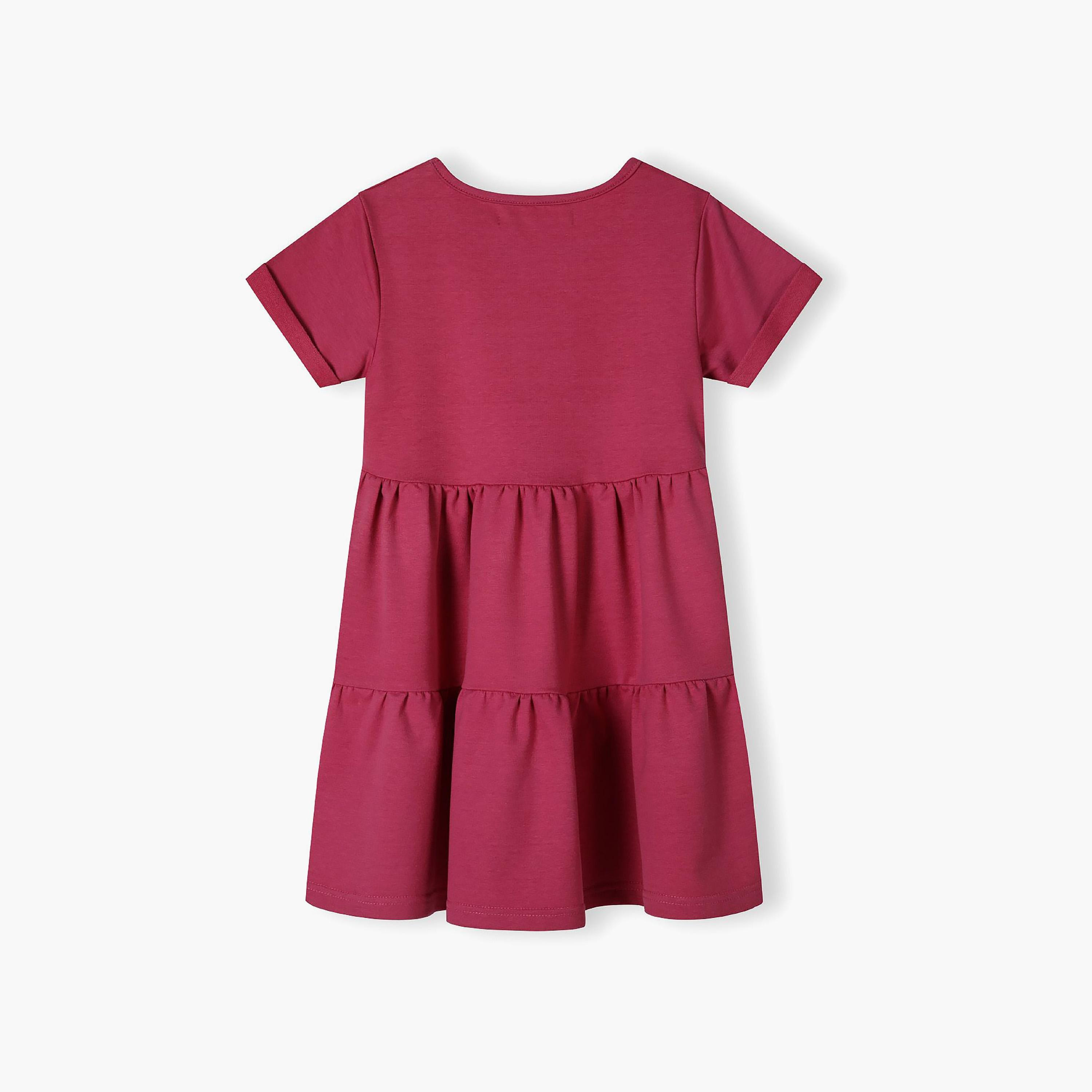 فستان من الصوف بأكمام قصيرة ومتعدد الطبقات من مينوتي-girls-clothing-dressesandjumpsuits-image-3
