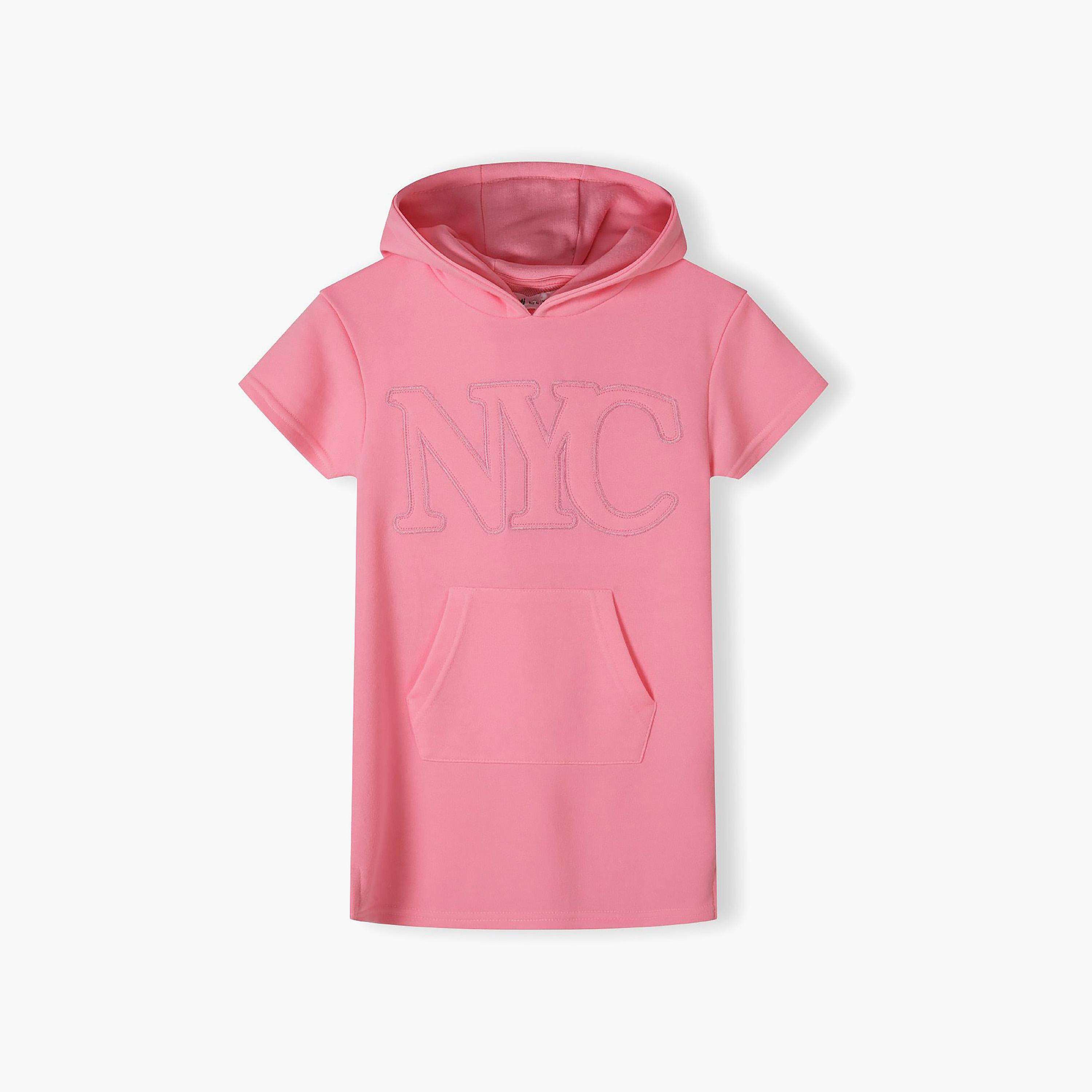 فستان من الصوف بأكمام قصيرة وغطاء للرأس من مينوتي-girls-clothing-dressesandjumpsuits-image-2
