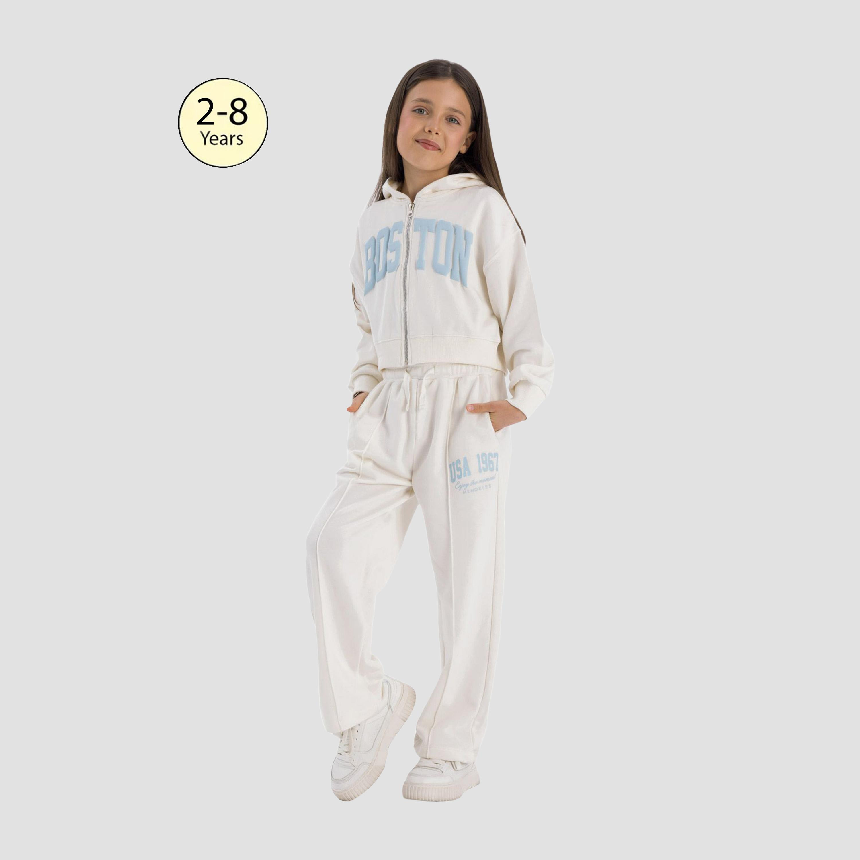 طقم هودي قصير بسحاب وبنطال رياضي واسع الساق من مينوتي-girls-clothing-setsandcoords-image-1