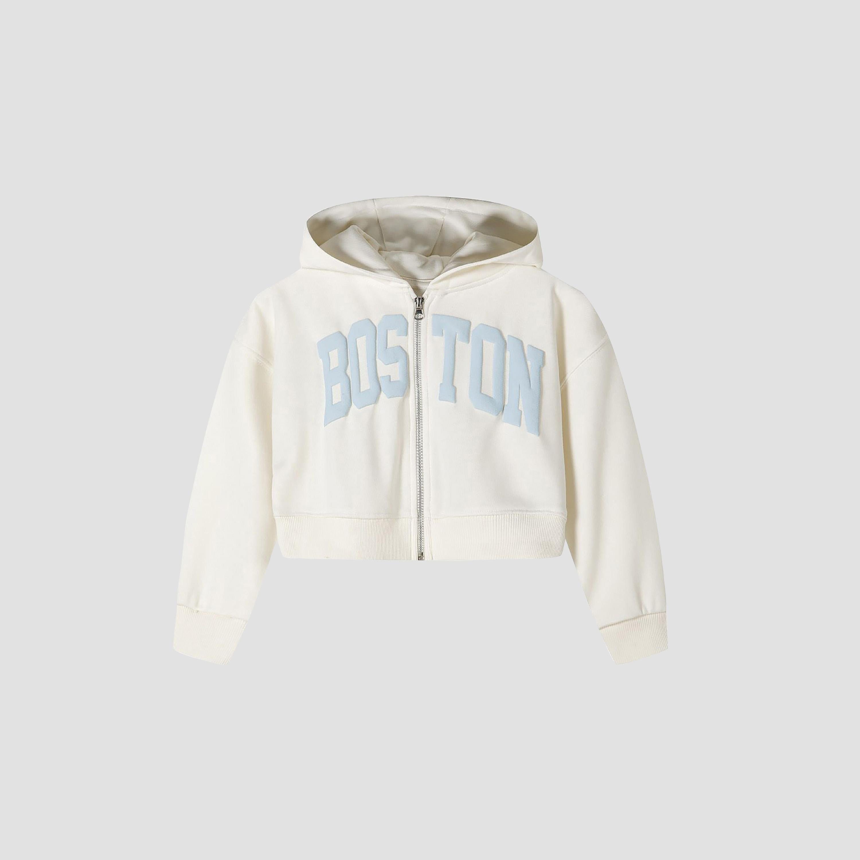 Minoti Zip Through Crop Hoodie & Wide Leg Joggers Set-girls-clothing-setsandcoords-image-4