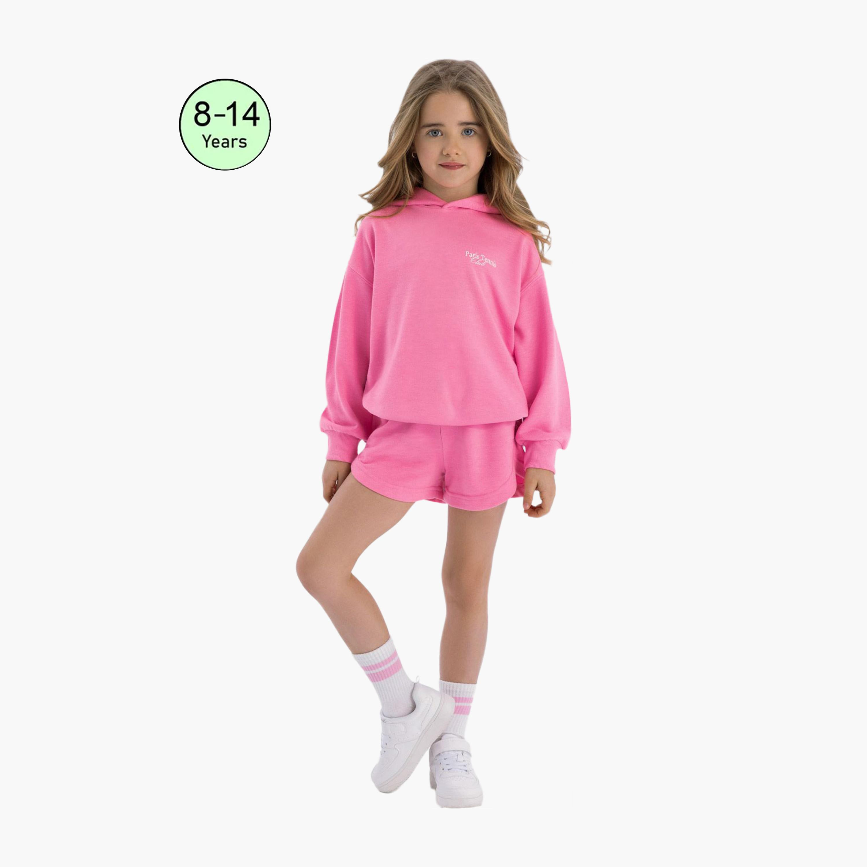طقم هودي وشورت من مزيج القطن من مينوتي-girls-clothing-setsandcoords-image-7