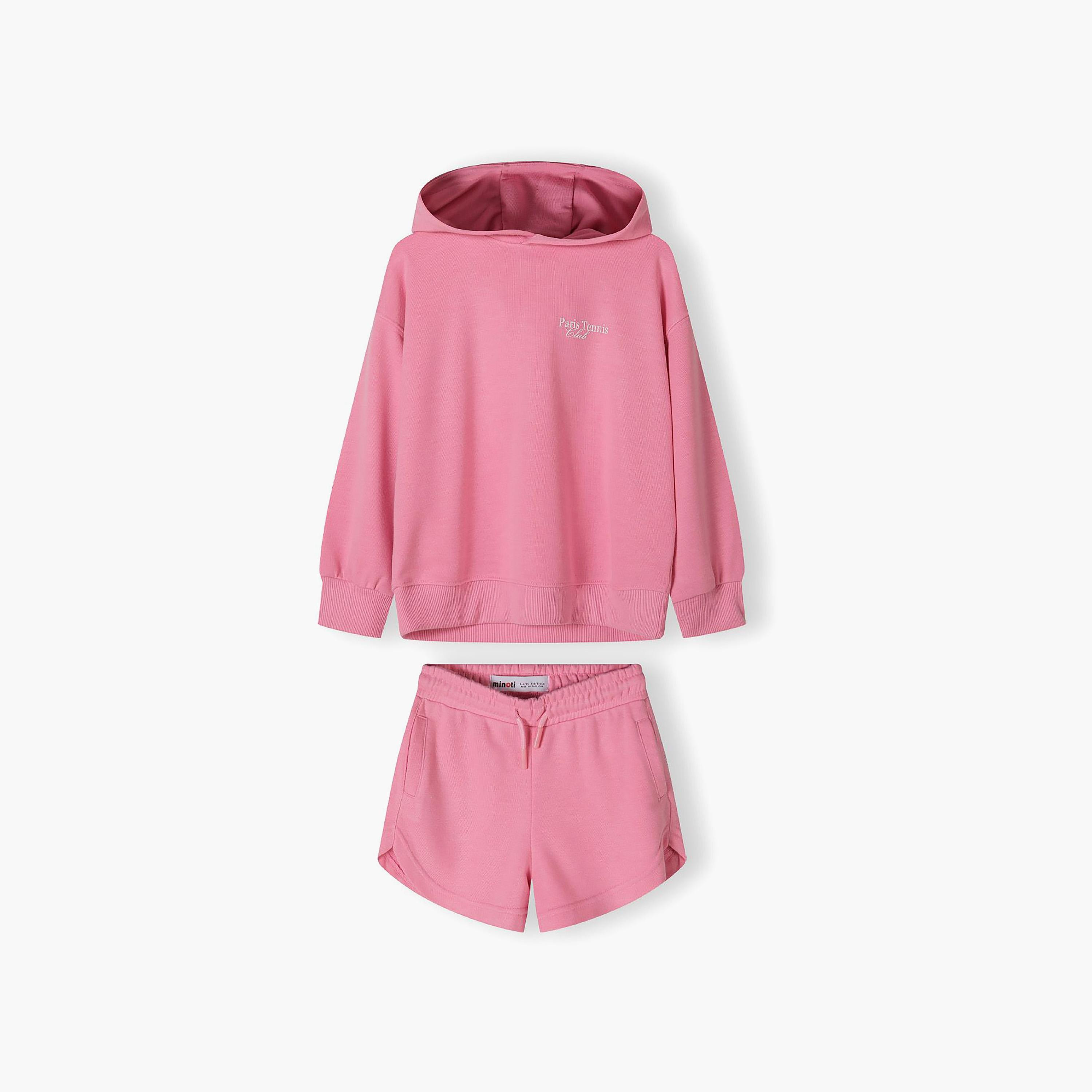 طقم هودي وشورت من مزيج القطن من مينوتي-girls-clothing-setsandcoords-image-6