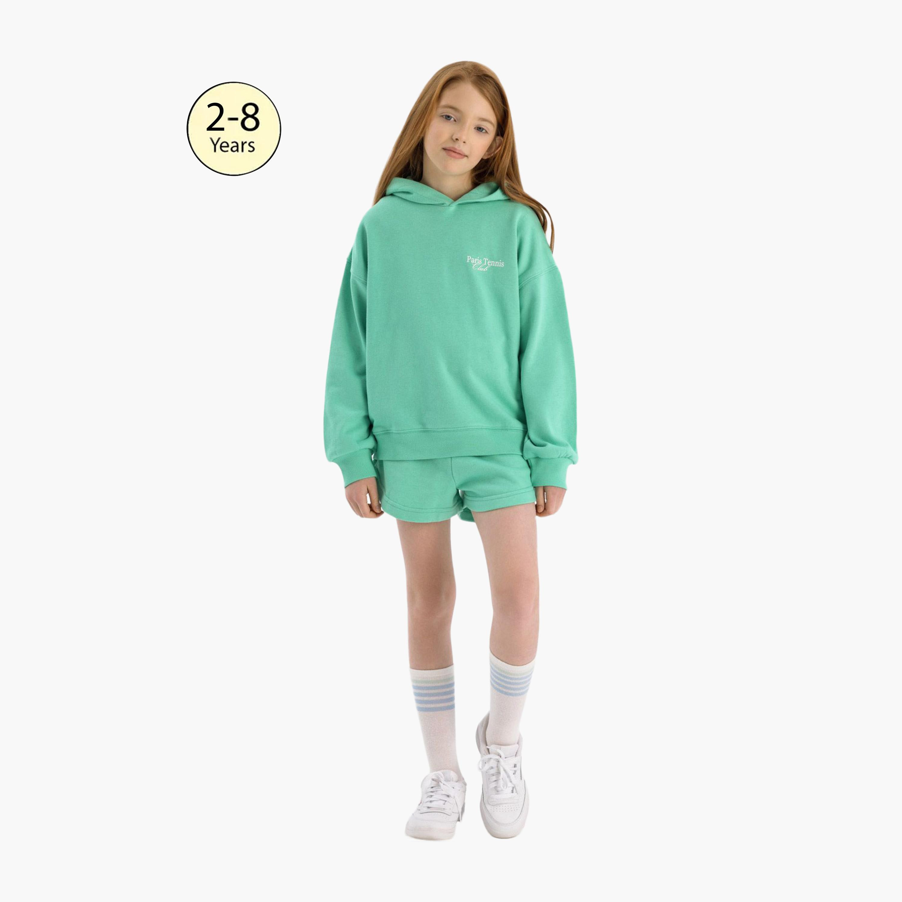 Minoti Cotton Blend Hoodie & Shorts Set-girls-clothing-setsandcoords-image-1