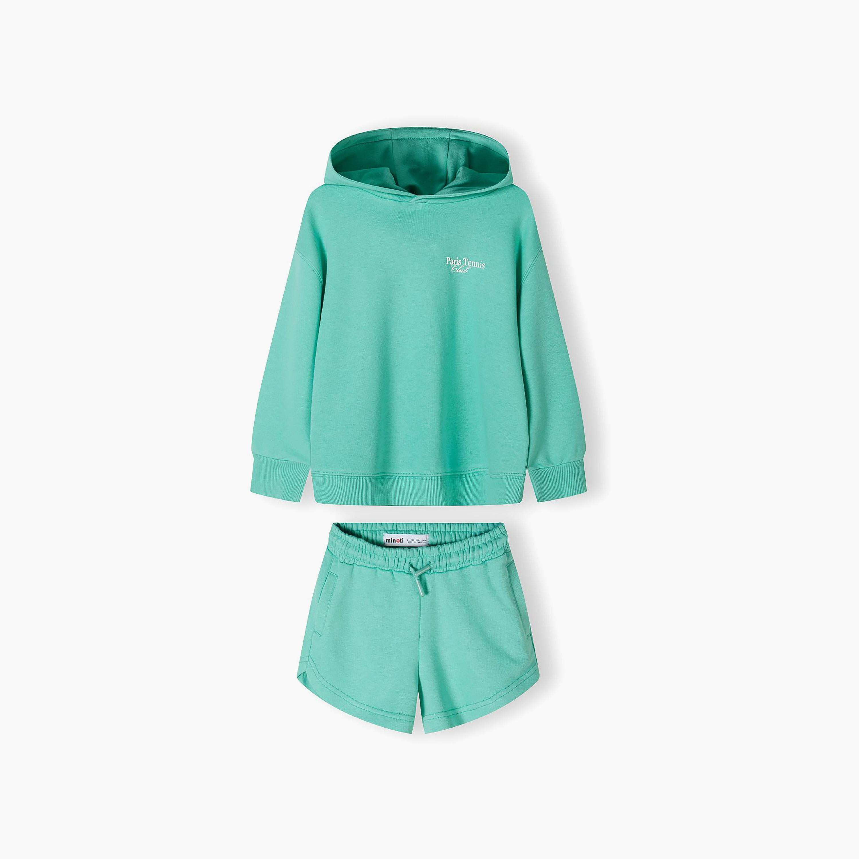 Minoti Cotton Blend Hoodie & Shorts Set-girls-clothing-setsandcoords-image-2