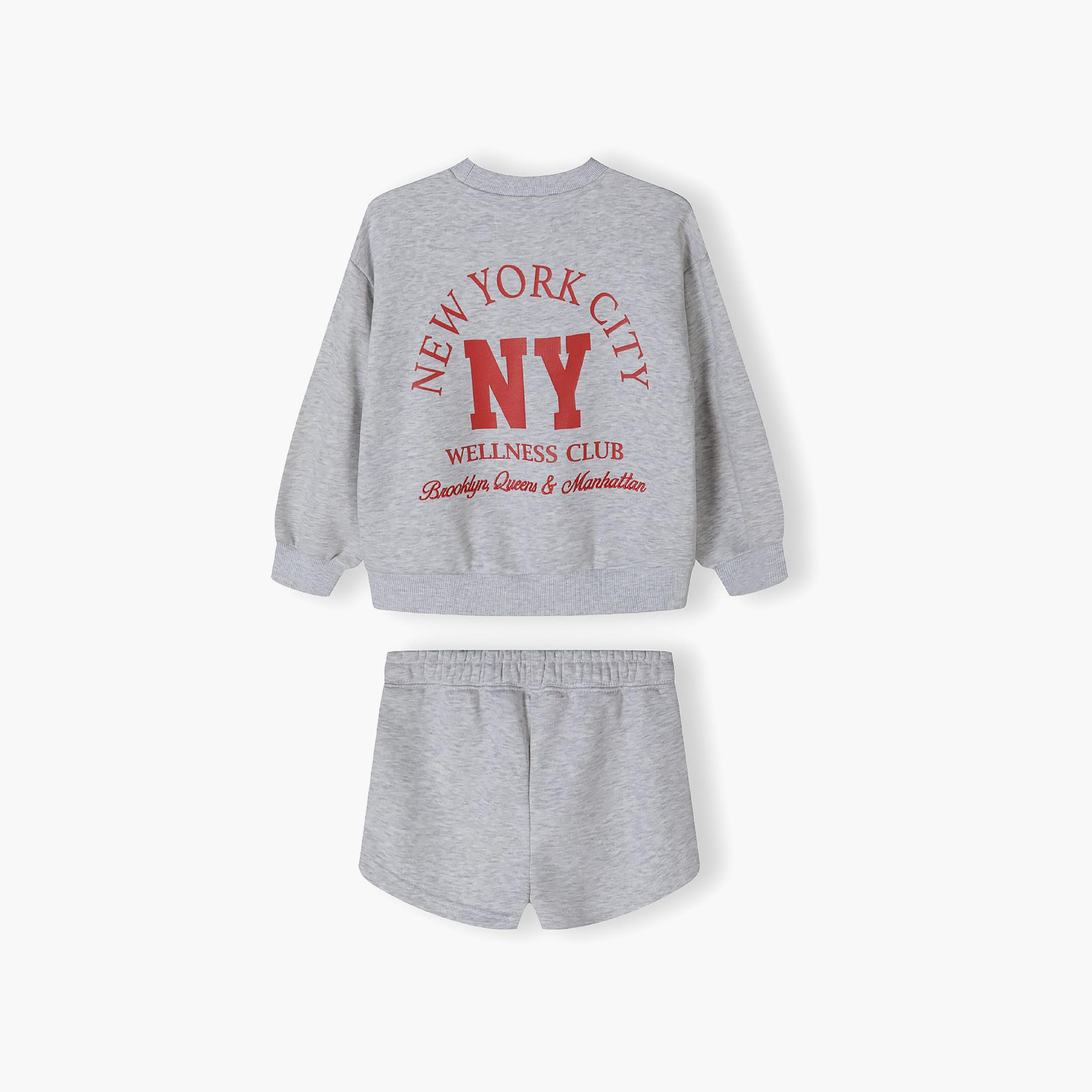 Minoti Crew Neck Sweatshirt & Shorts Set-girls-clothing-setsandcoords-image-3