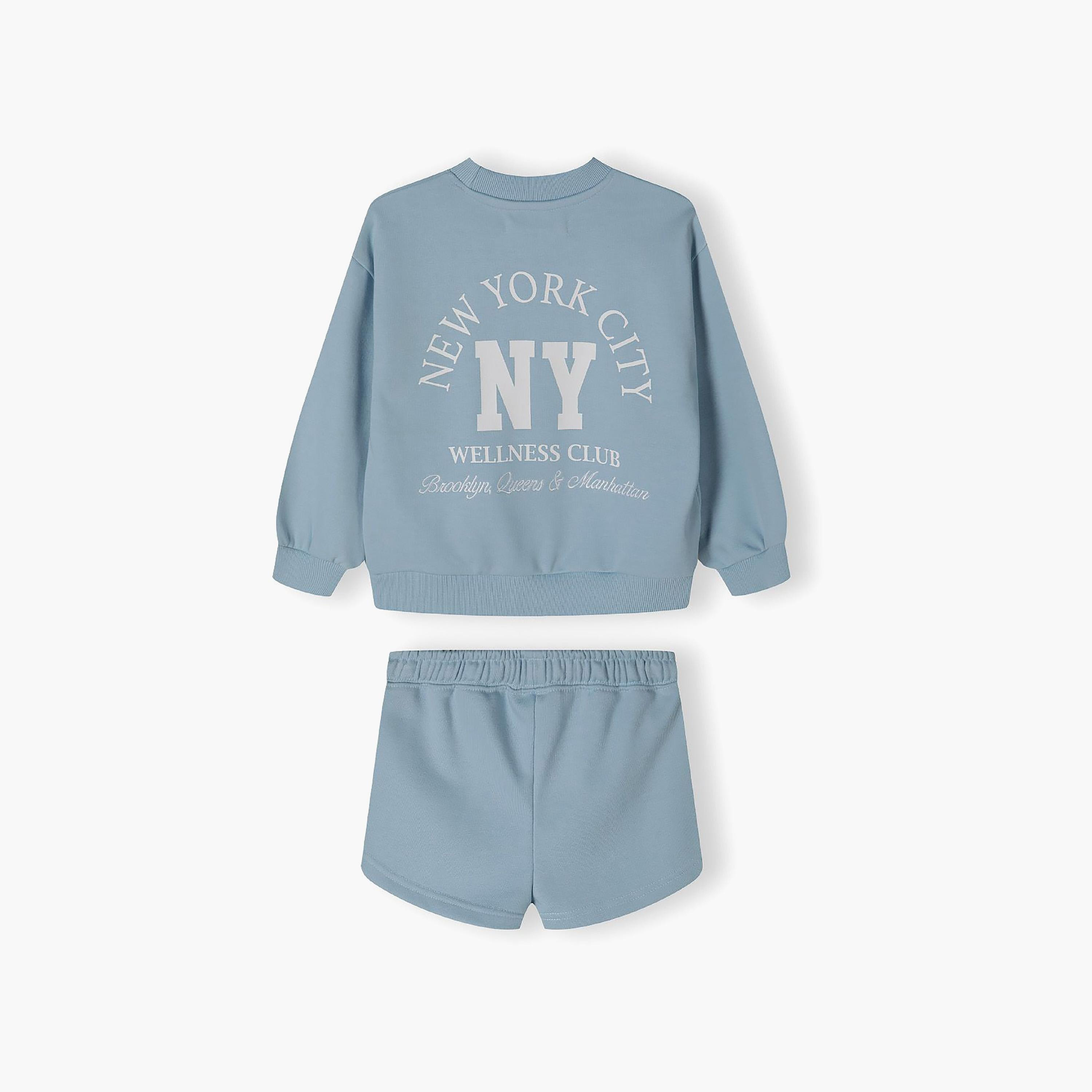 Minoti Crew Neck Sweatshirt & Shorts Set-girls-clothing-setsandcoords-image-3