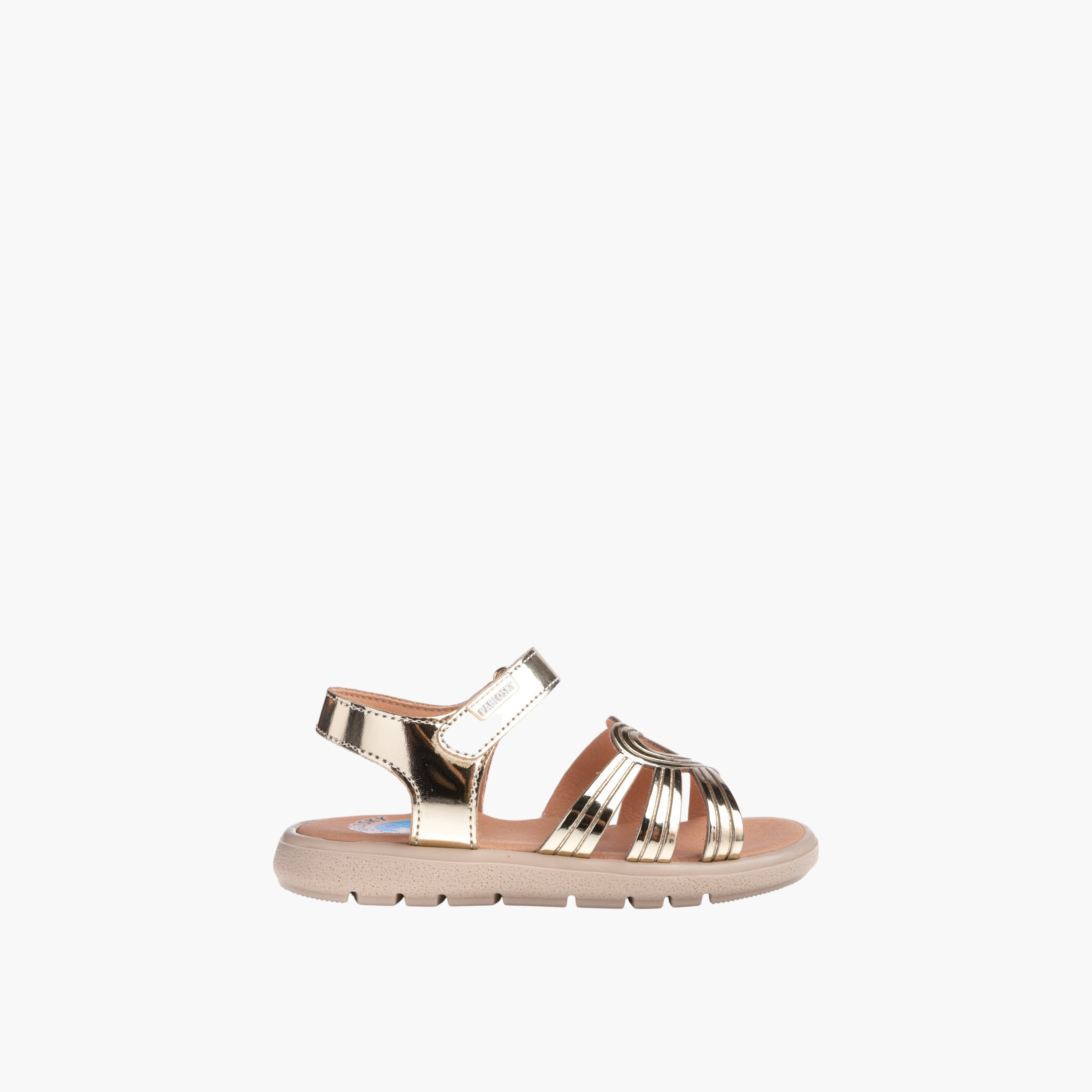 Pablosky Girls' Strap Sandals with Hook and Loop Closure-girls-shoes-sandals-image-2