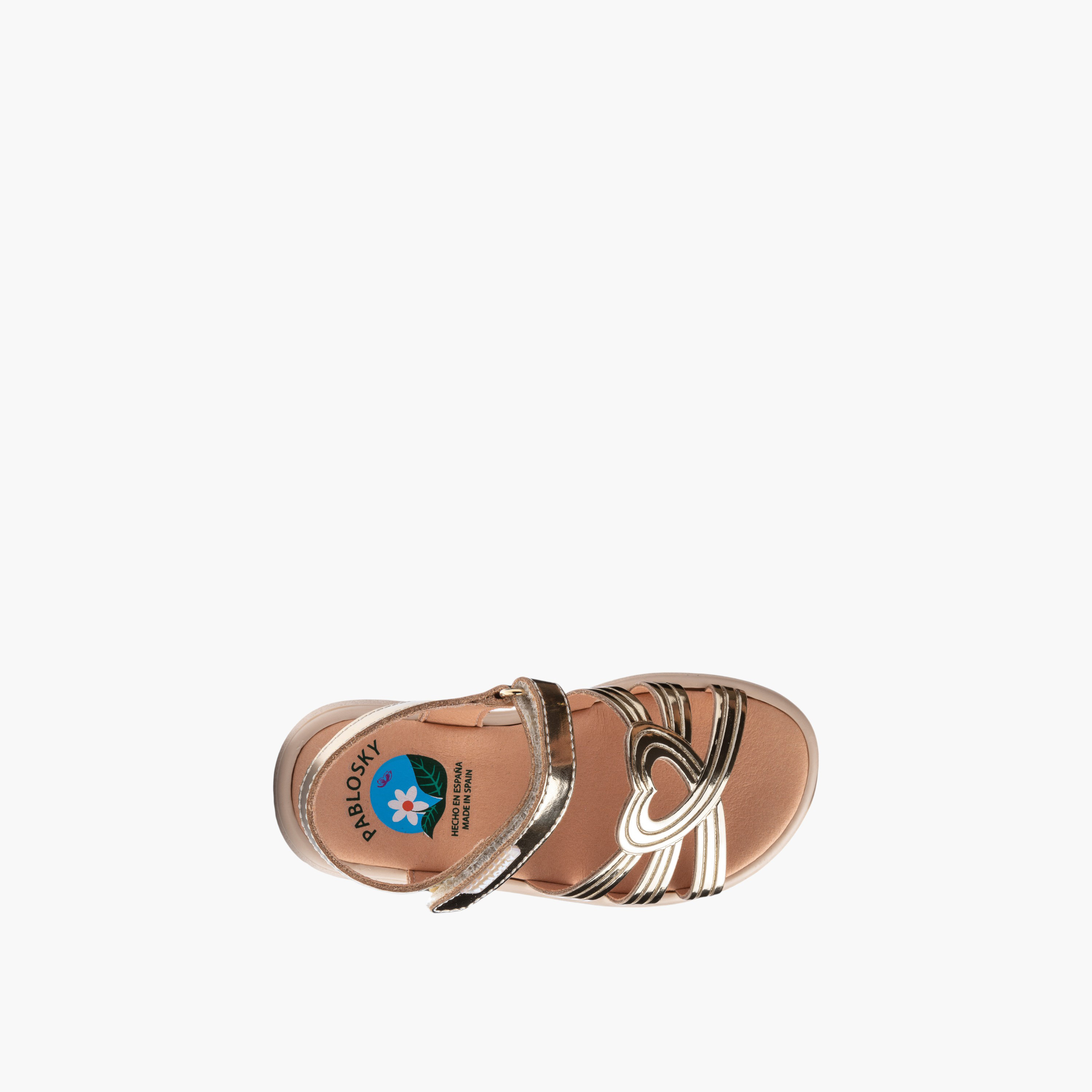 Pablosky Girls' Strap Sandals with Hook and Loop Closure-girls-shoes-sandals-image-4