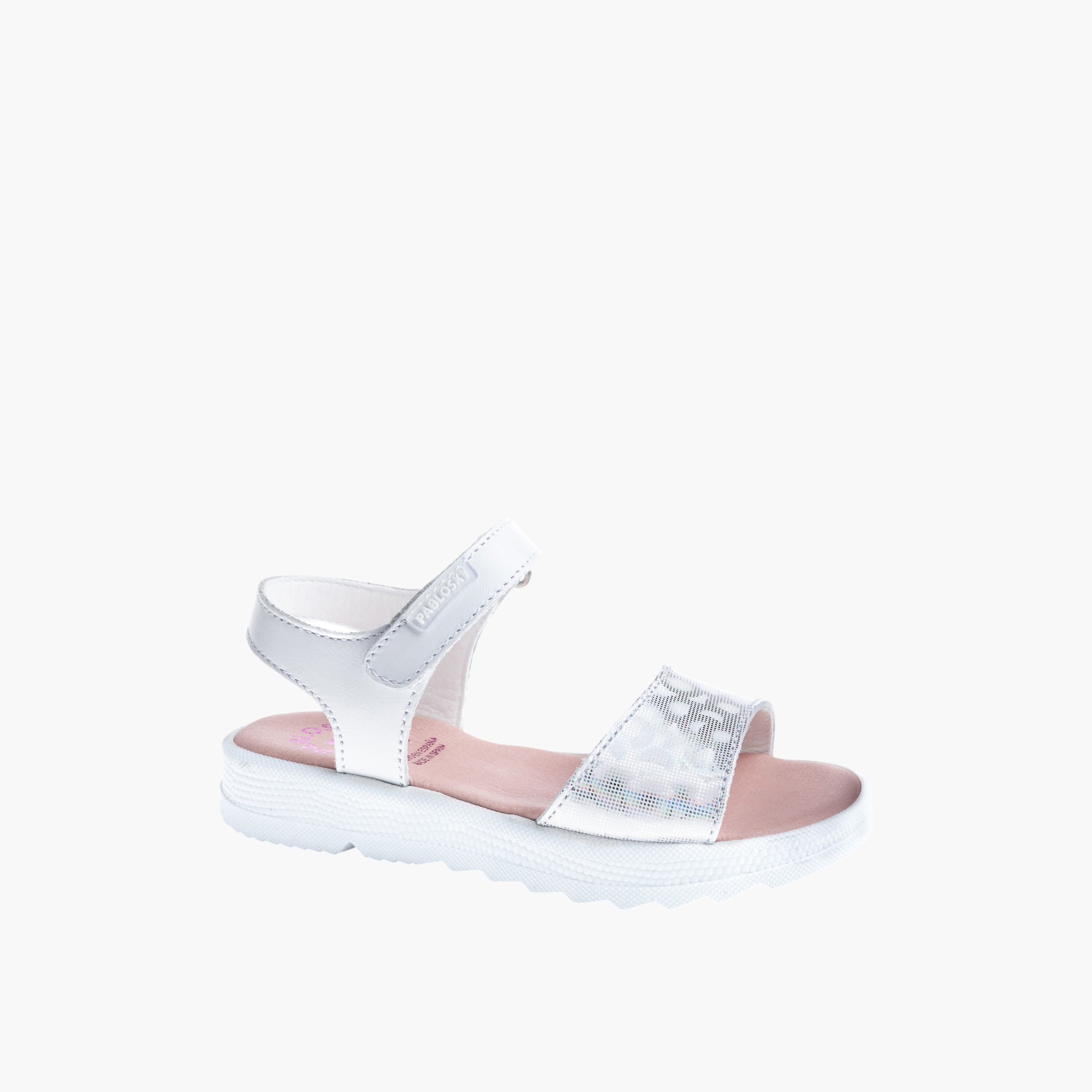Pablosky Girls' Strap Sandals with Hook and Loop Closure-girls-shoes-sandals-image-1